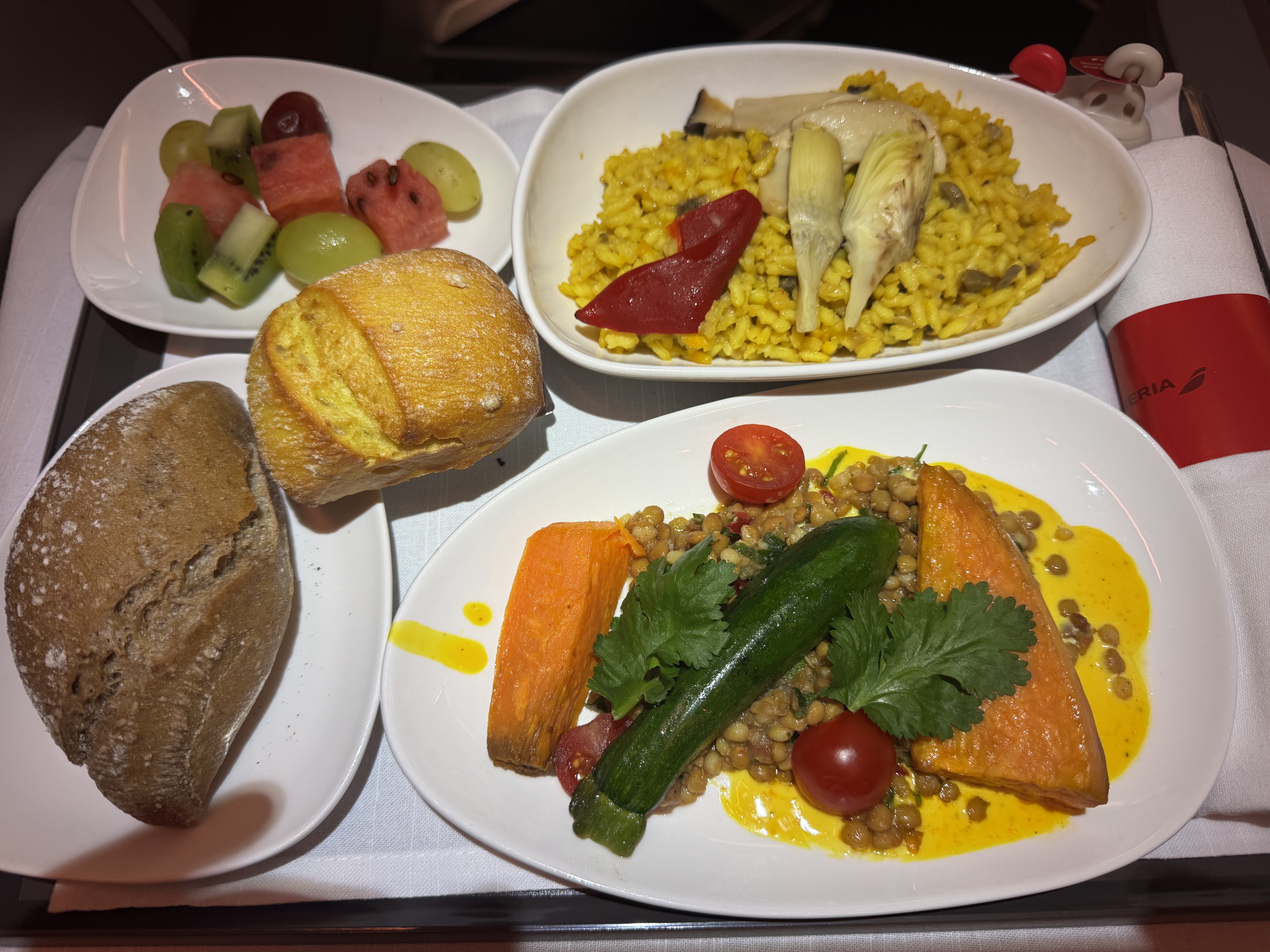 Iberia A321XLR MAD BOS meal Iberia A321XLR MAD BOS meal