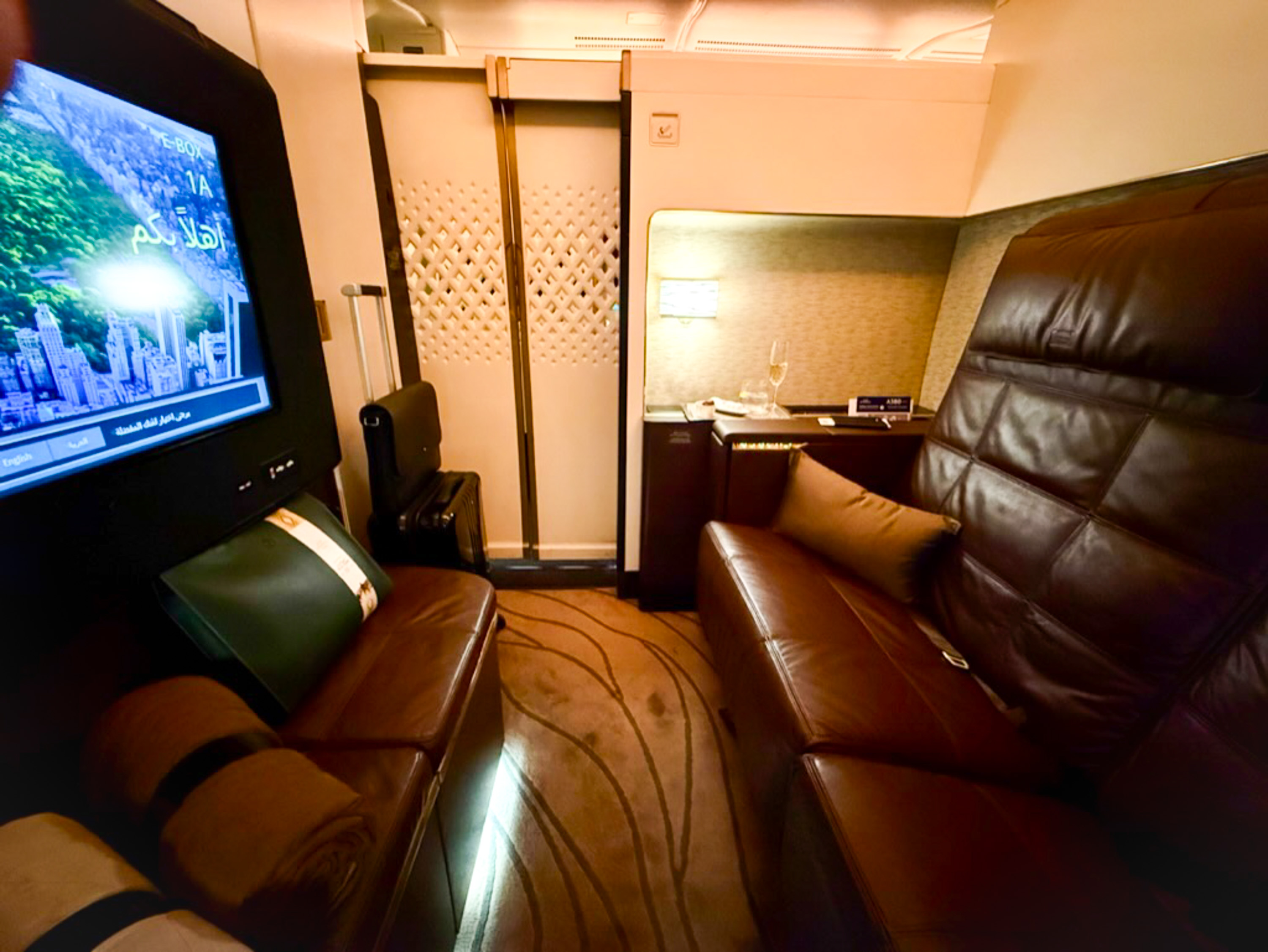 Living Room area Etihad A380 The Residence Image Credit Alex Miller