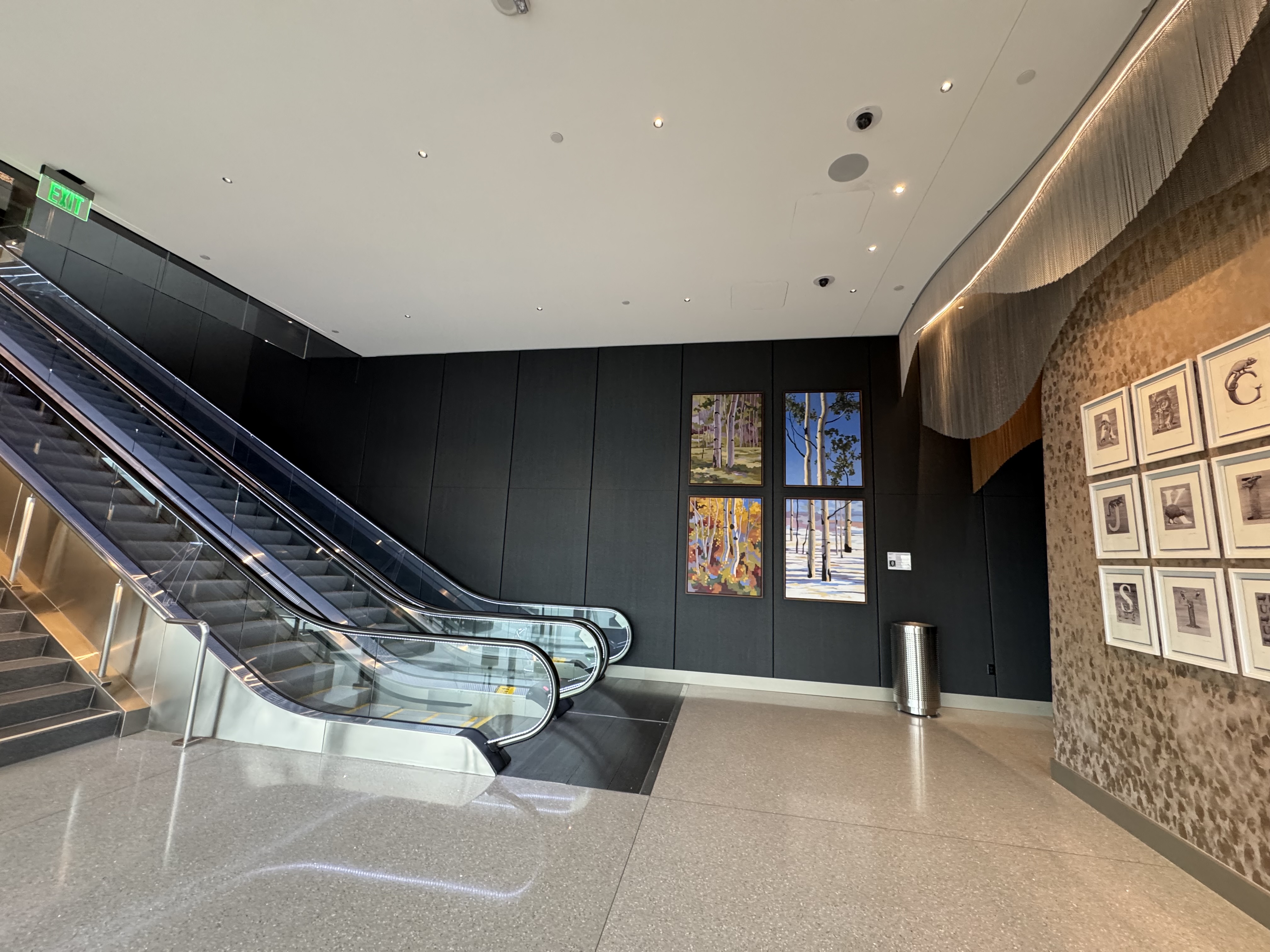 New Delta Sky Club SLC Artwork Escalators