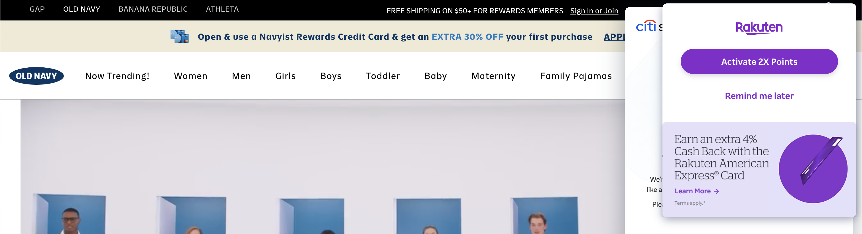 Old Navy Rakuten Offer