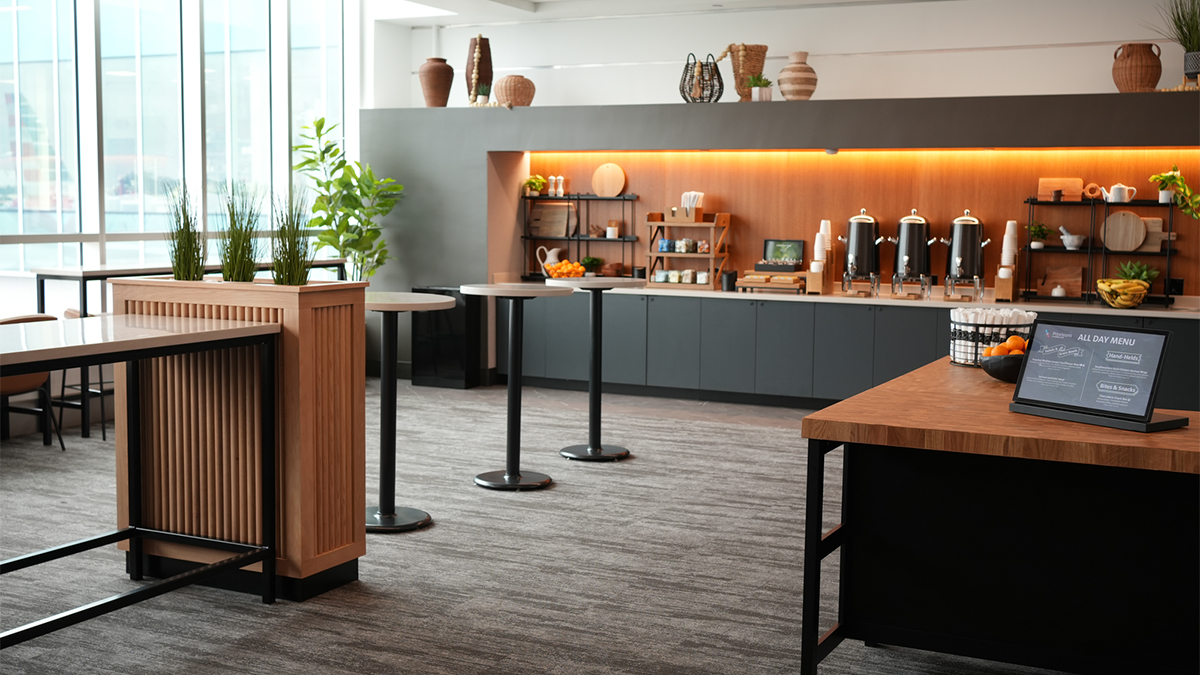 Provisions by Admirals Club coffee area Provisions by Admirals Club coffee area