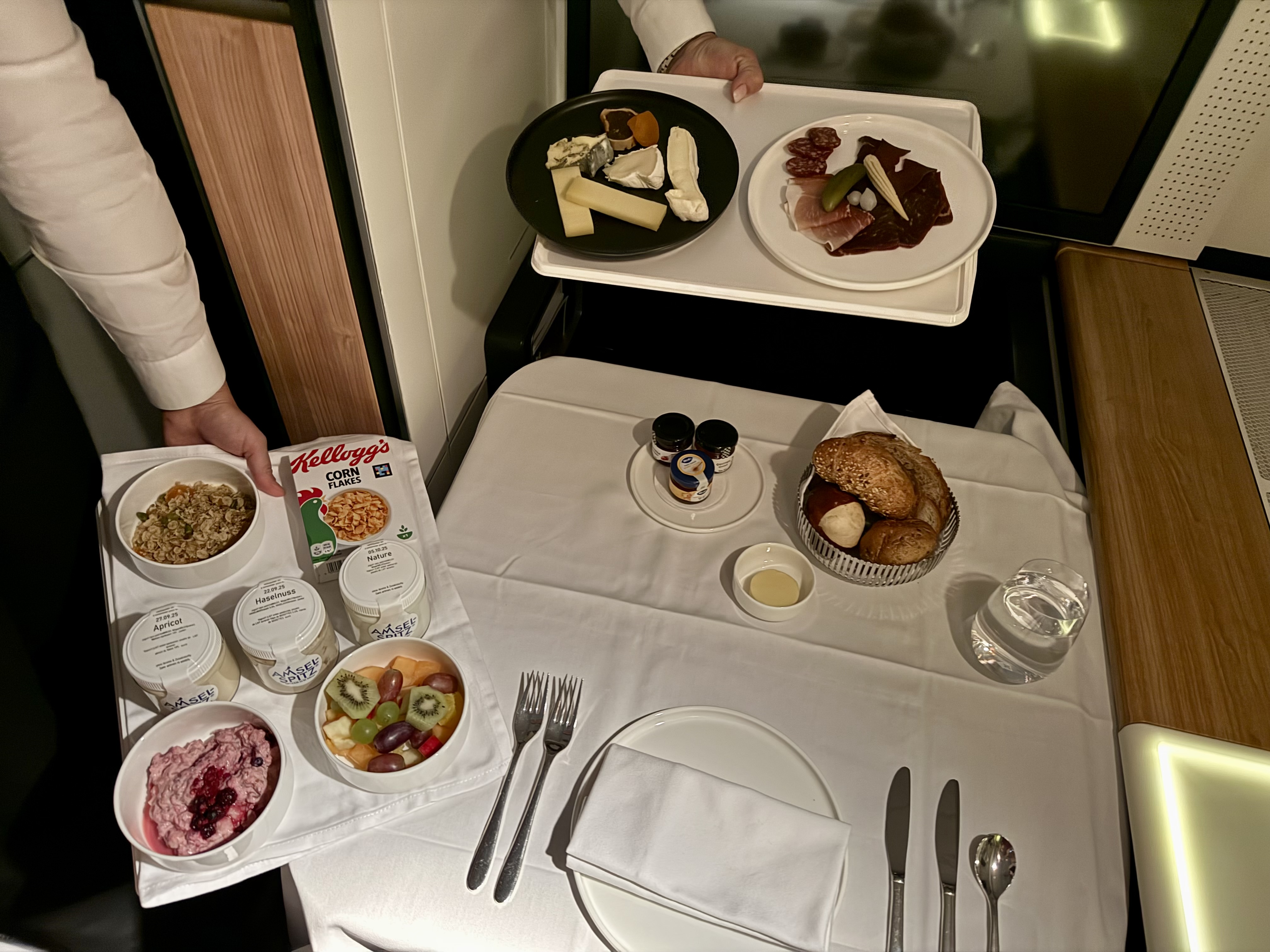 SWISS Sense first class breakfast SWISS Sense first class breakfast