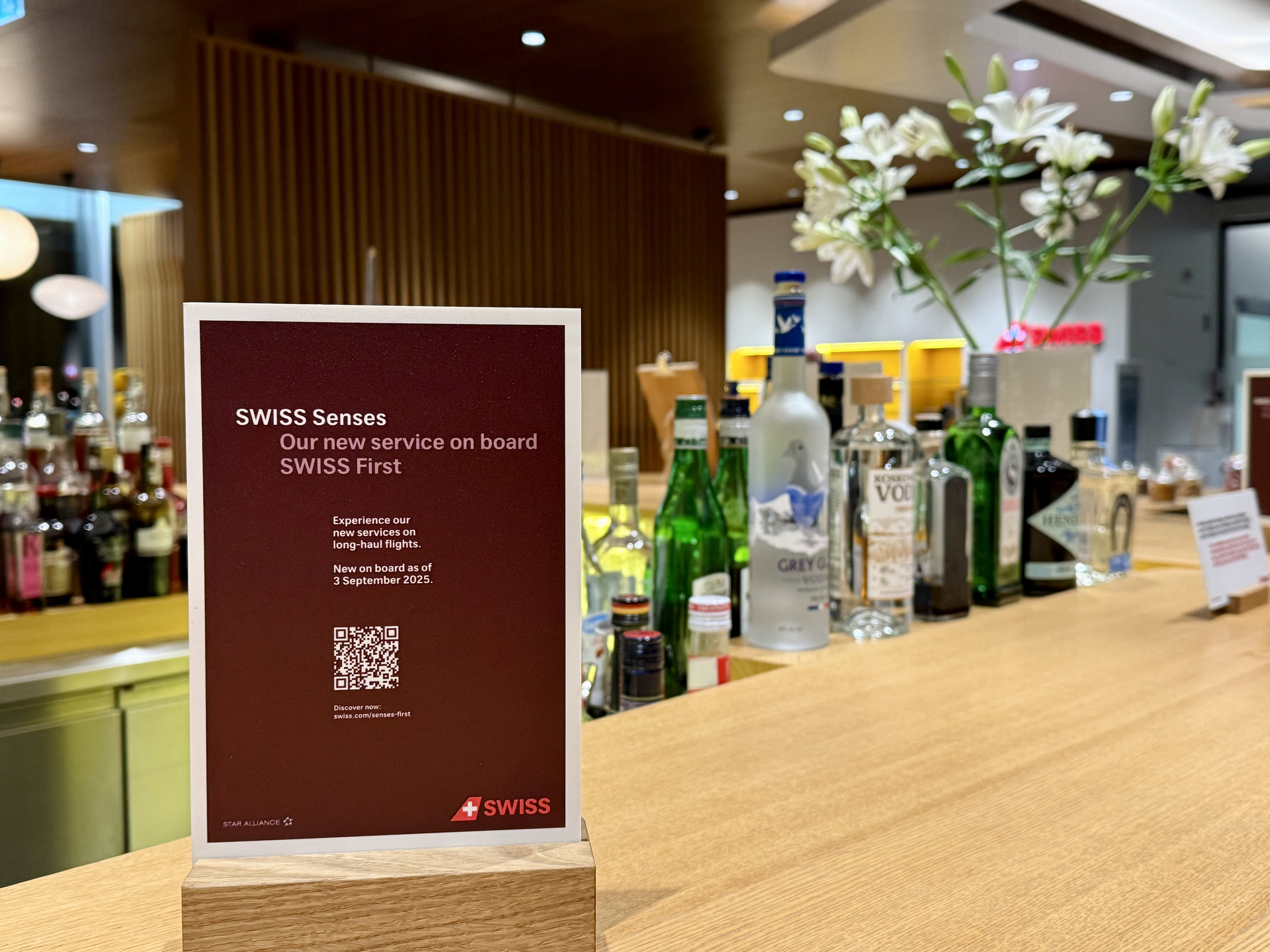 SWISS Senses sign First Class Lounge Zurich SWISS Senses sign First Class Lounge Zurich
