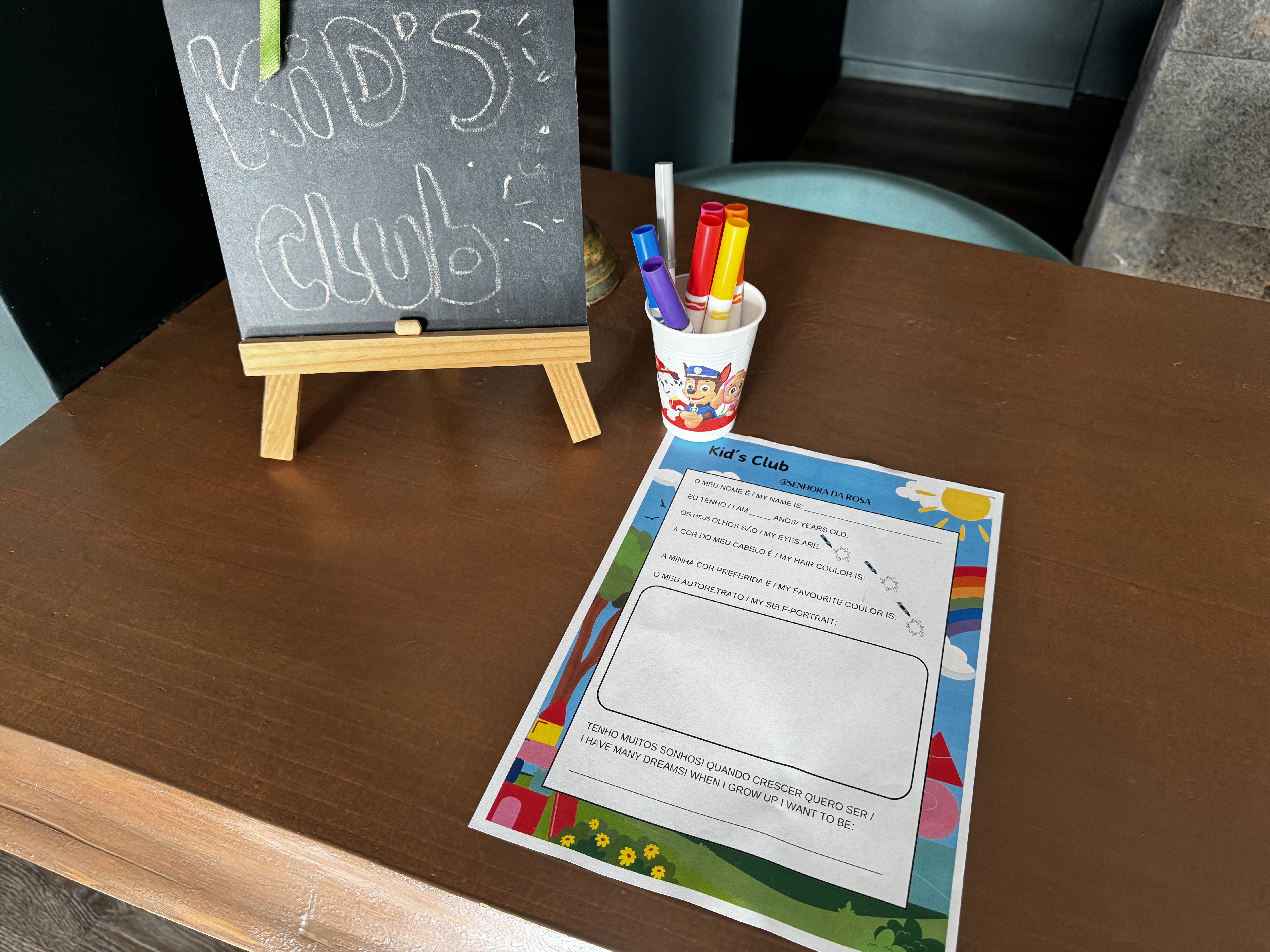 Senhora da Rosa Mr Mrs Smith Azores kids club sign Senhora da Rosa Mr Mrs Smith Azores kids club sign