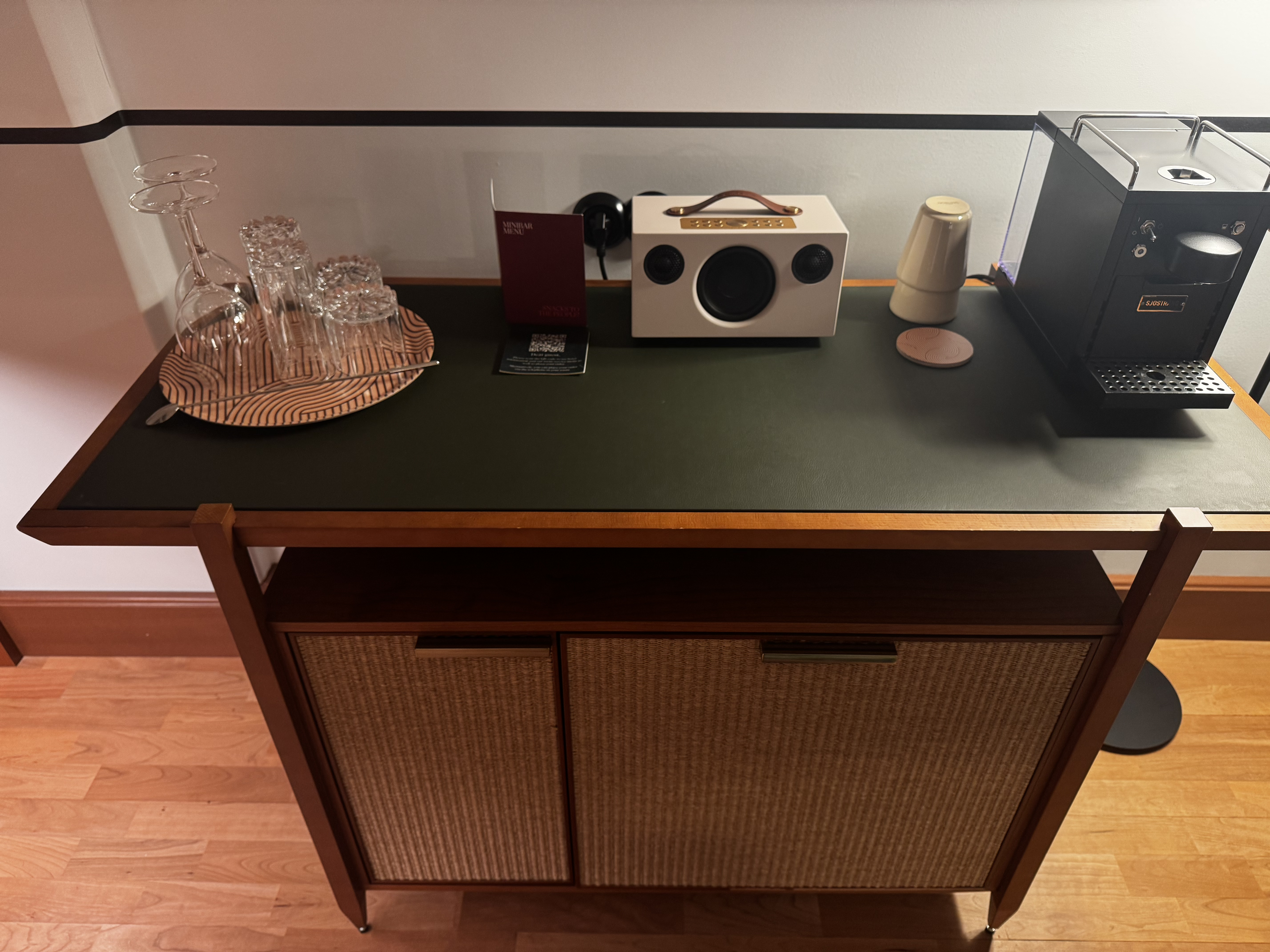 Sheraton Stockholm Hotel bedroom minibar