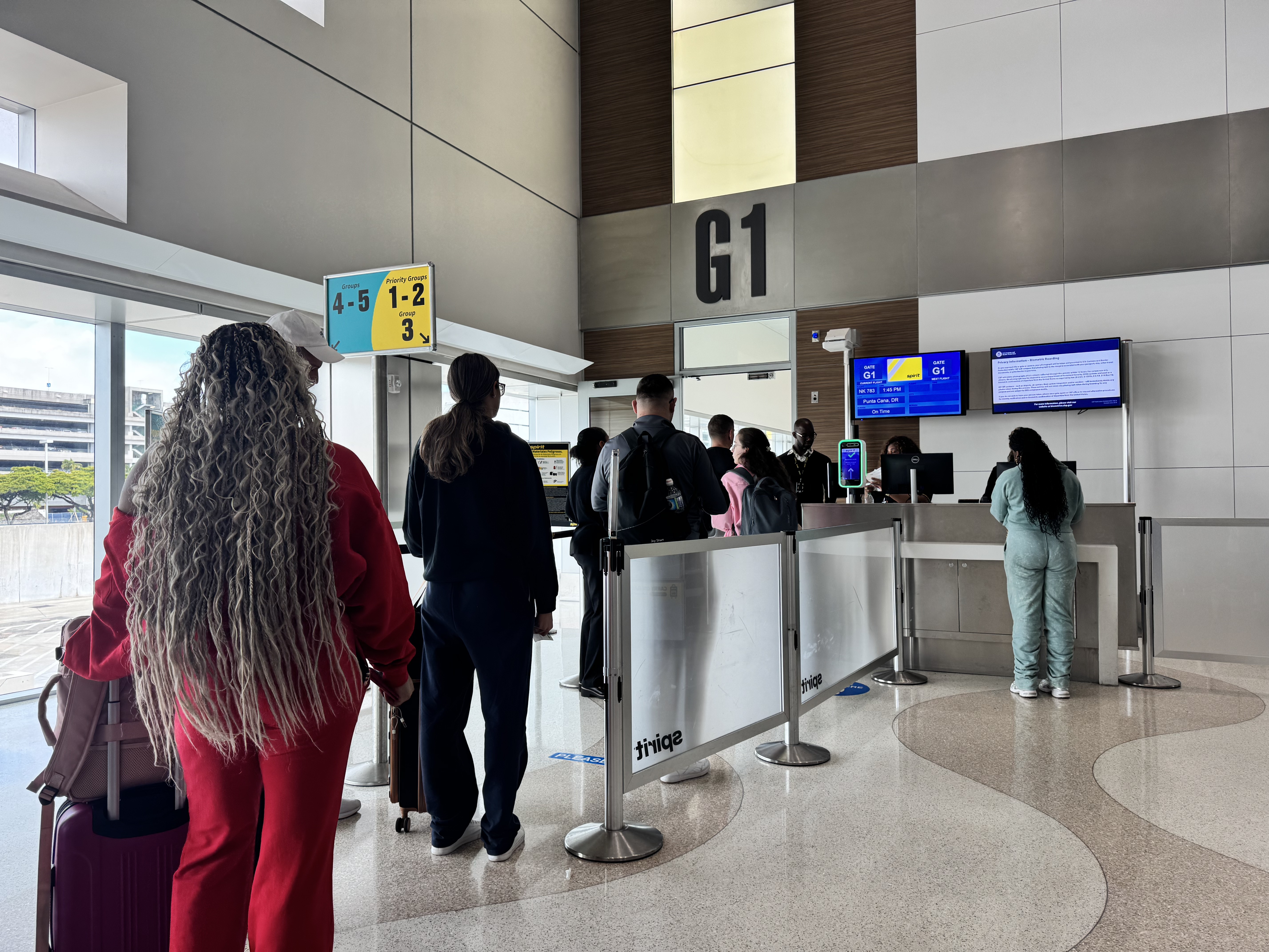 Spirit Airlines A321 Premium Economy Boarding
