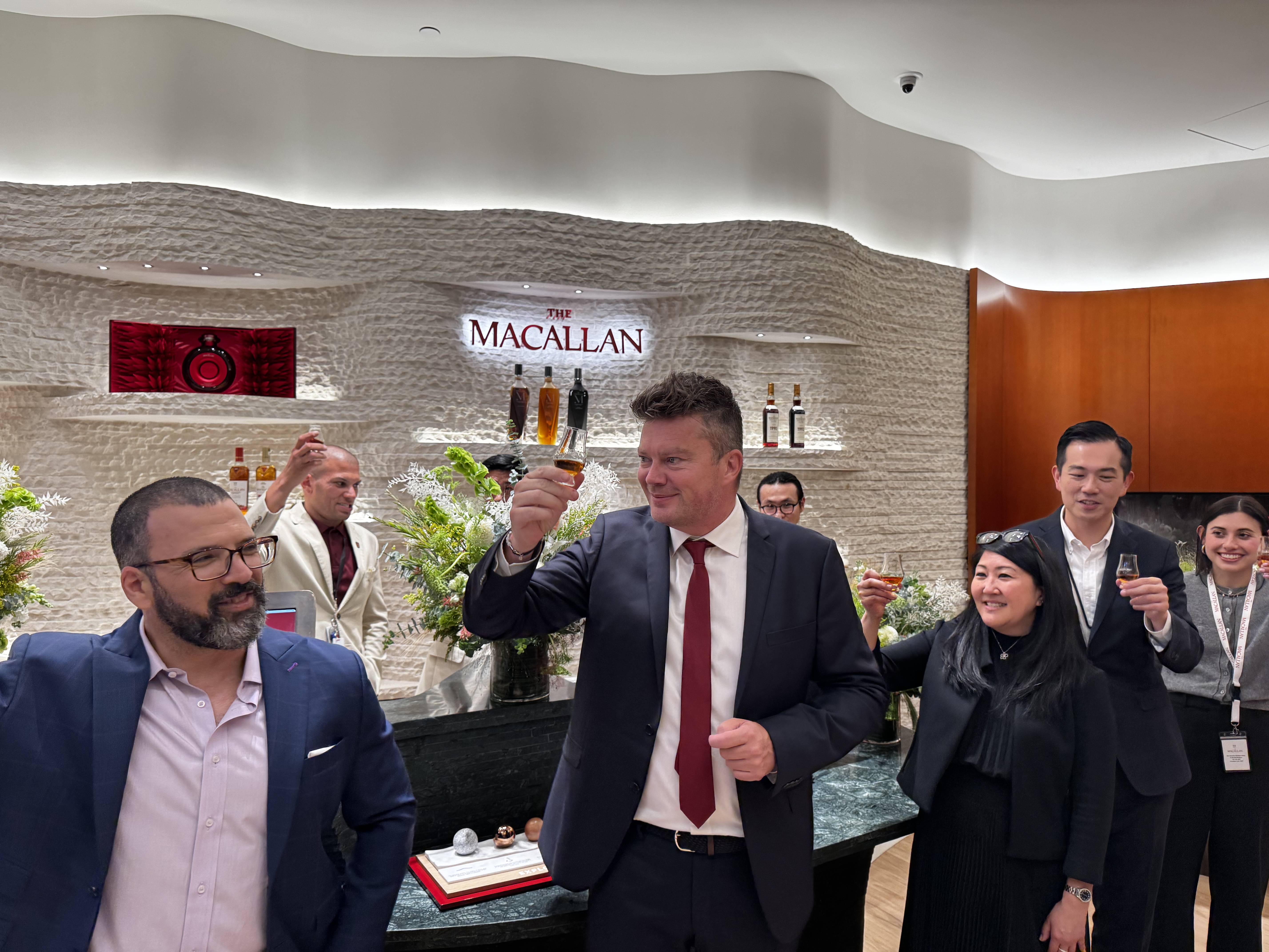The Macallan Boutique LAX toast The Macallan Boutique LAX toast