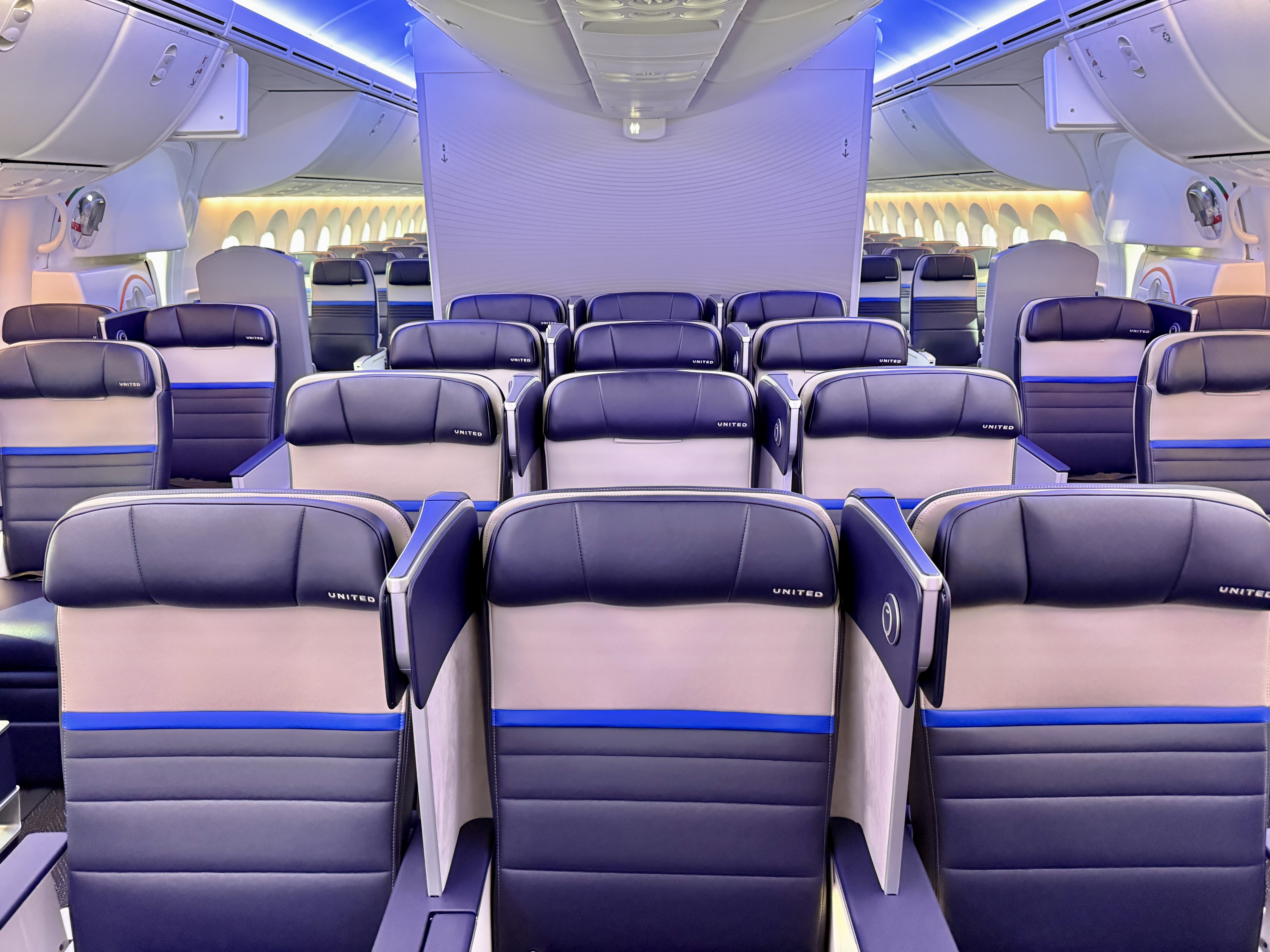 United 787 9 Elevated Premium Plus Cabin From Front