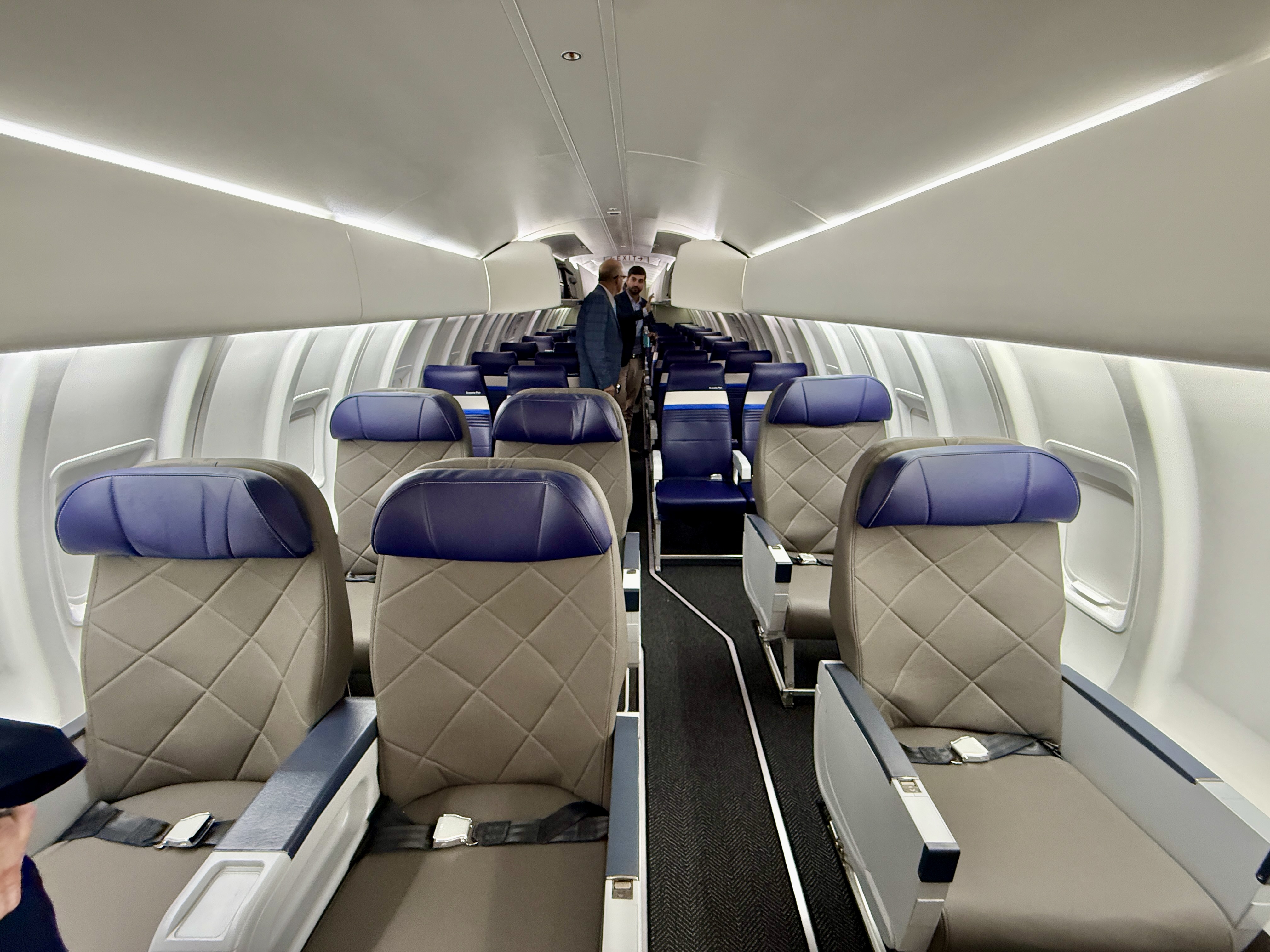 United CRJ450 Cabin Overview From Front