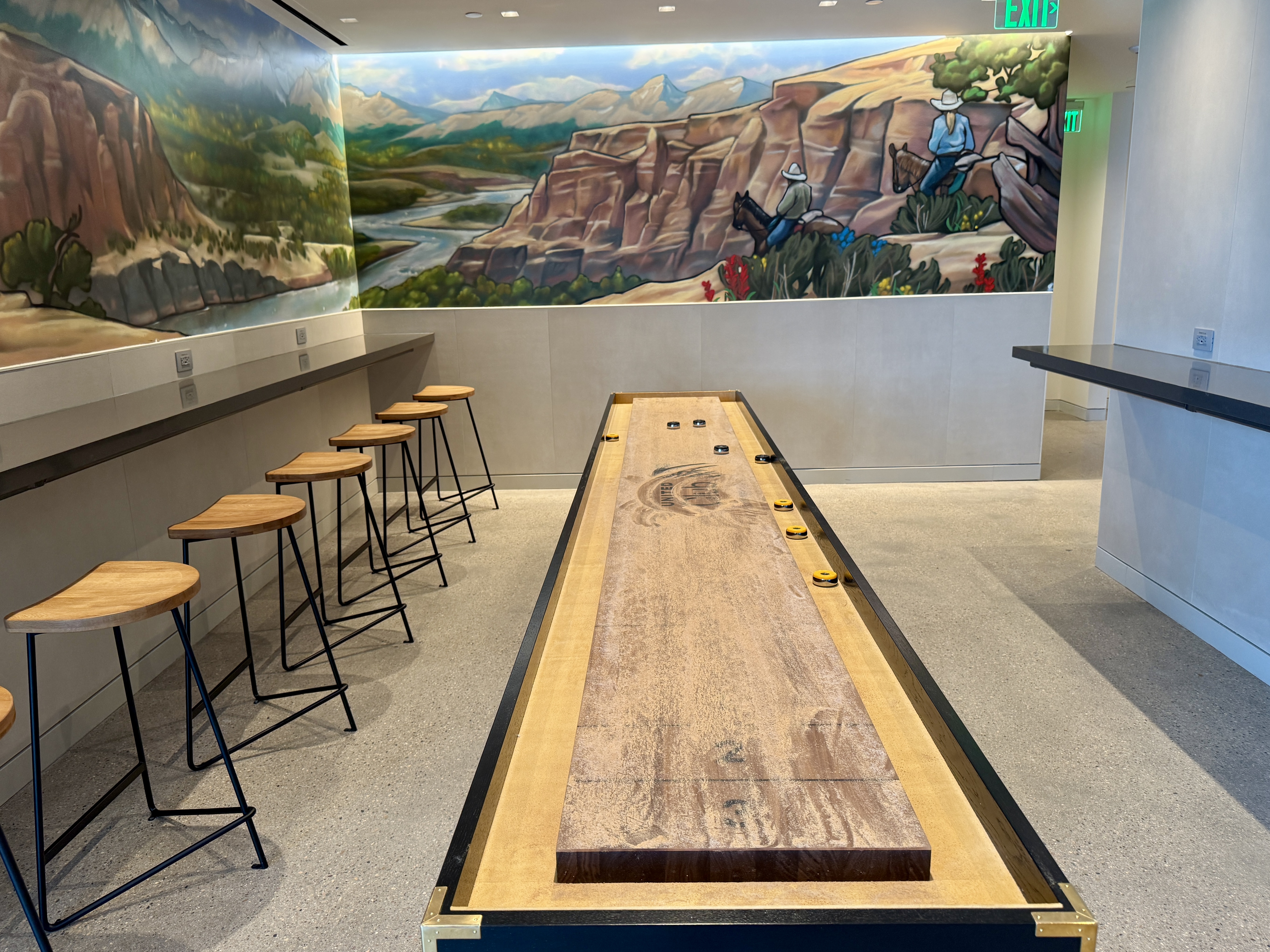 United Club Denver B West Shuffleboard Table United Club Denver B West Shuffleboard Table