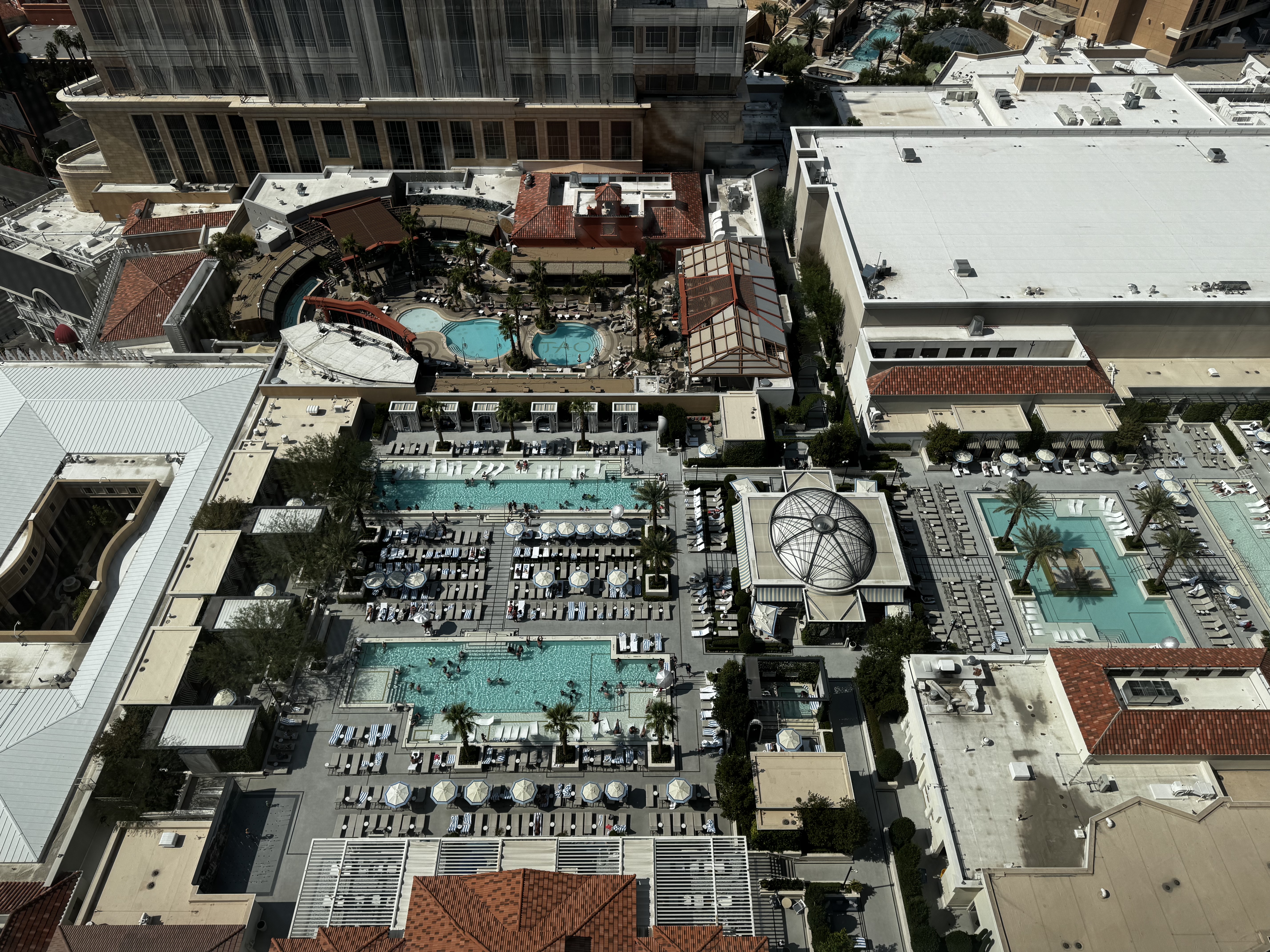 Venetian Las Vegas aerial view pool complex