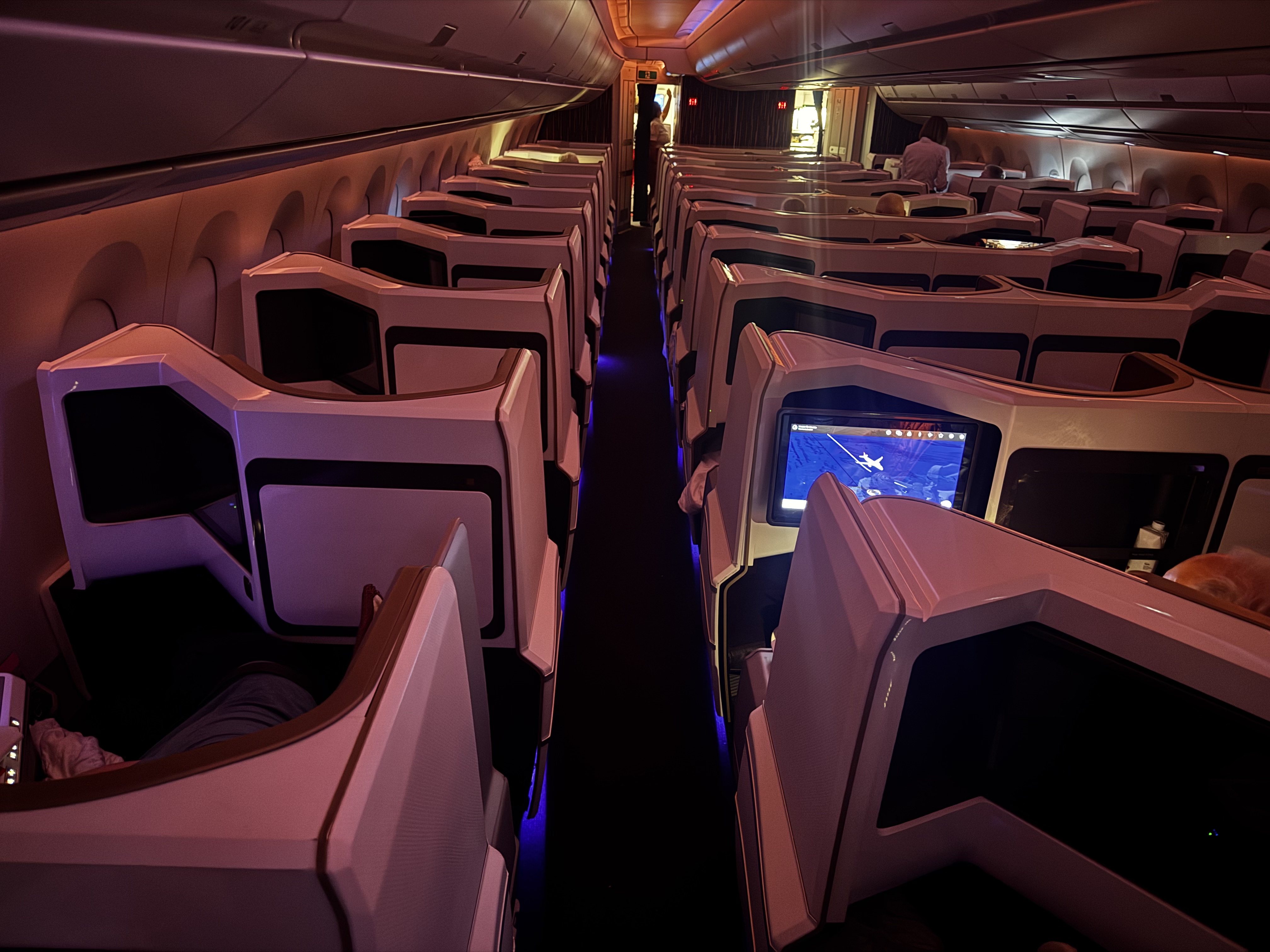 Virgin Atlantic A350 1000 Upper Class cabin overhead