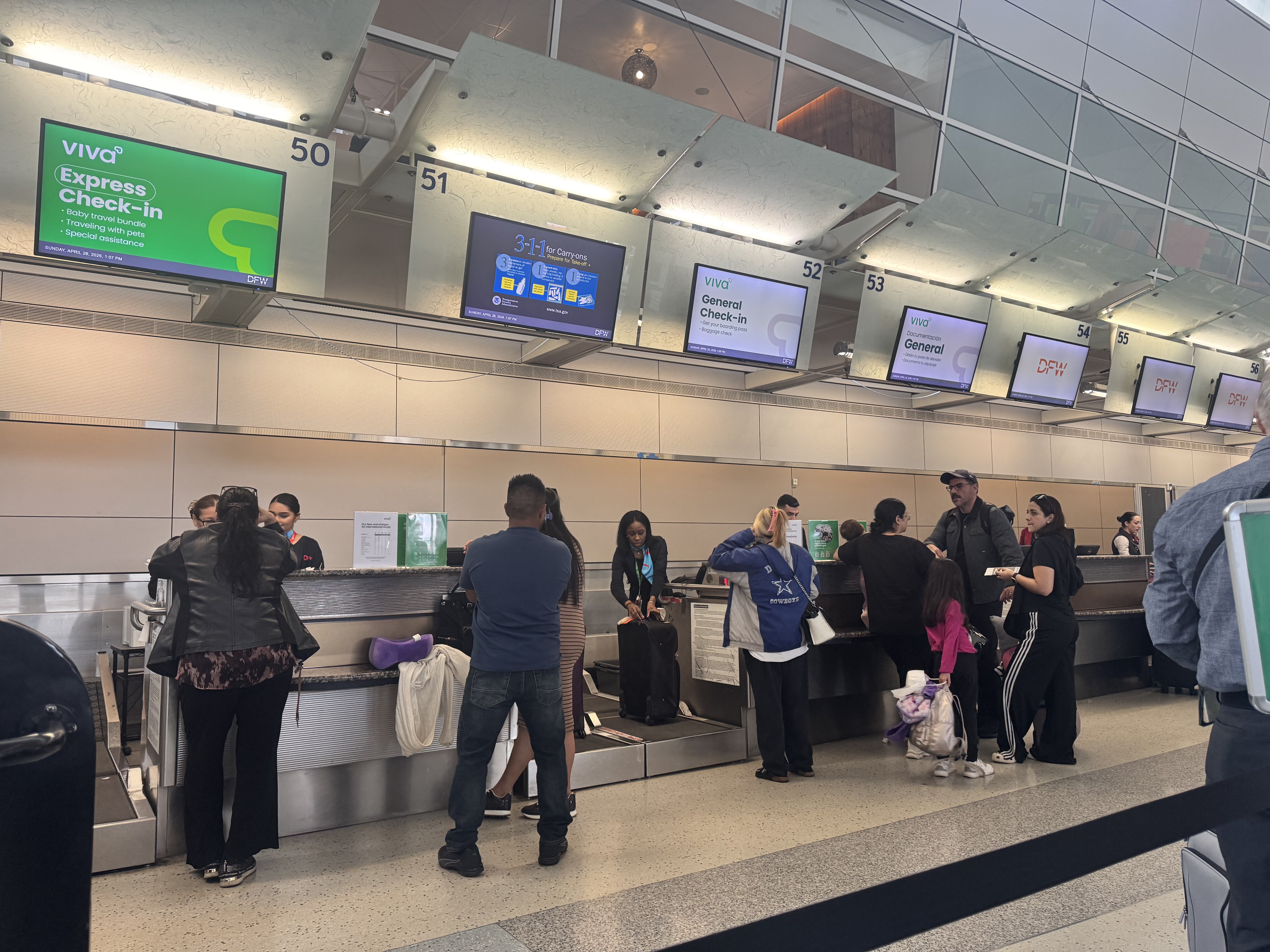 Viva Aerobus Check In Counter DFW
