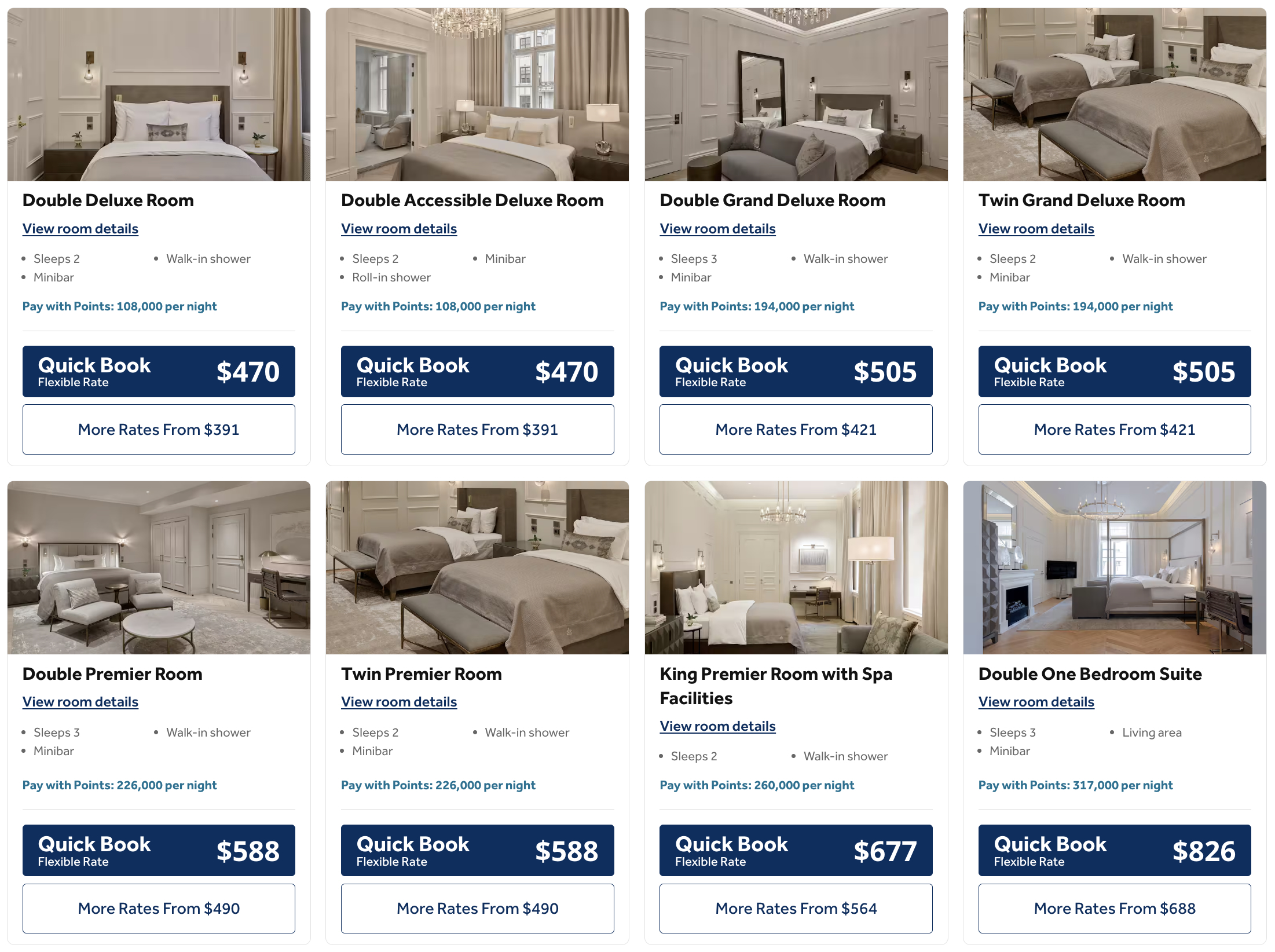 Waldorf Astoria Helsinki points rates
