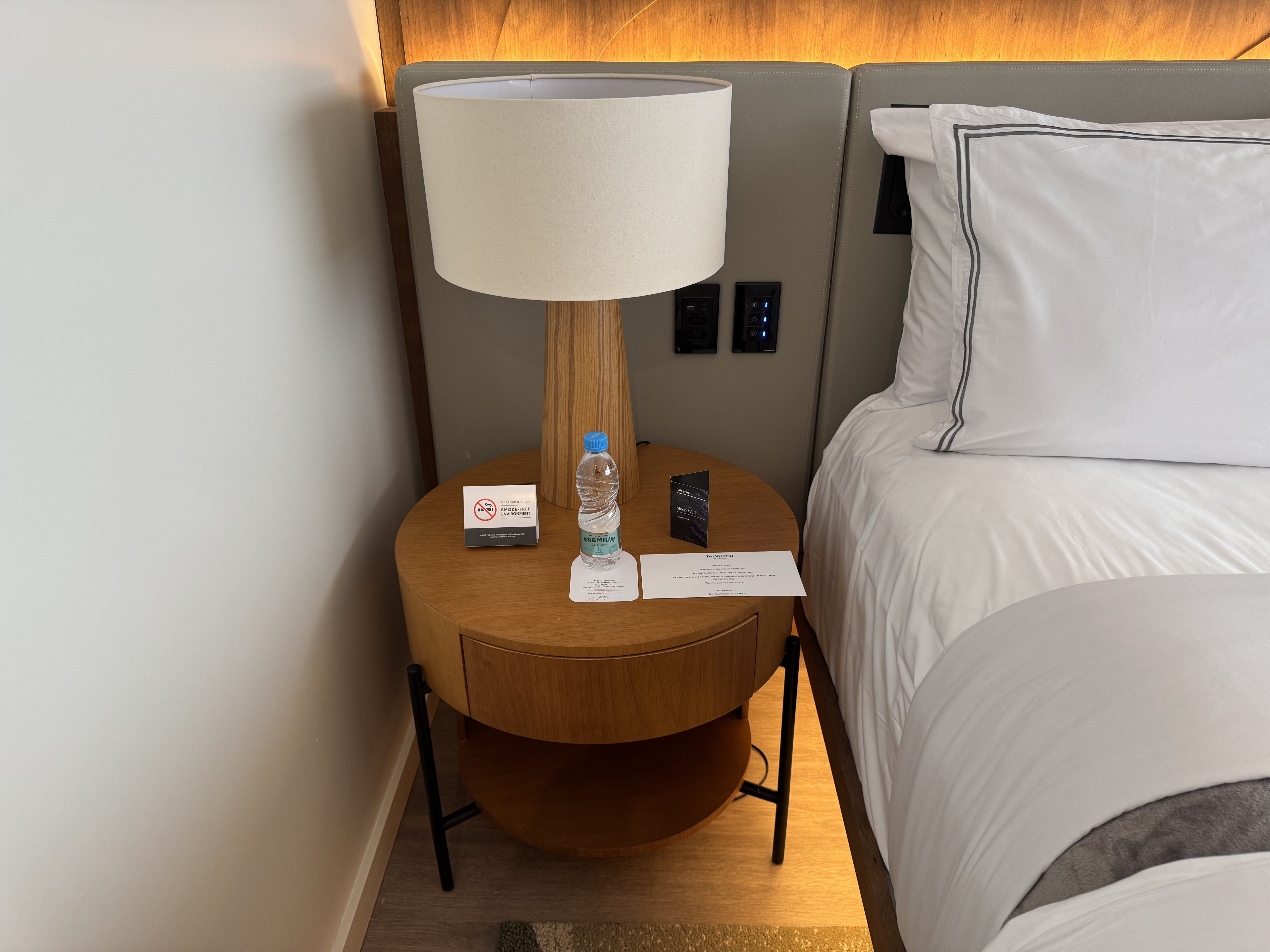 Westin Sao Paulo Marriott bedroom nightstand Westin Sao Paulo Marriott bedroom nightstand