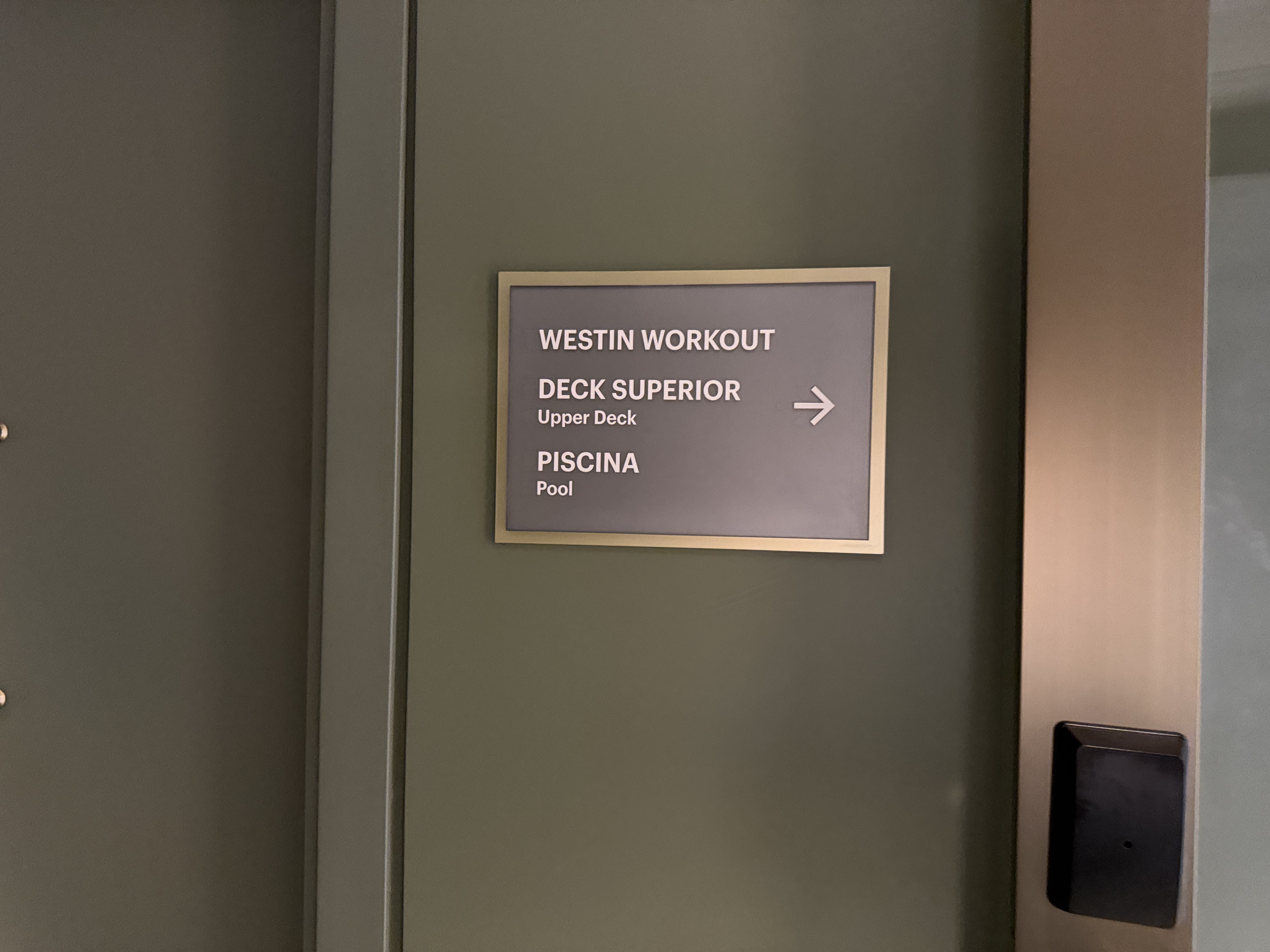 Westin Sao Paulo Marriott gym sign Westin Sao Paulo Marriott gym sign