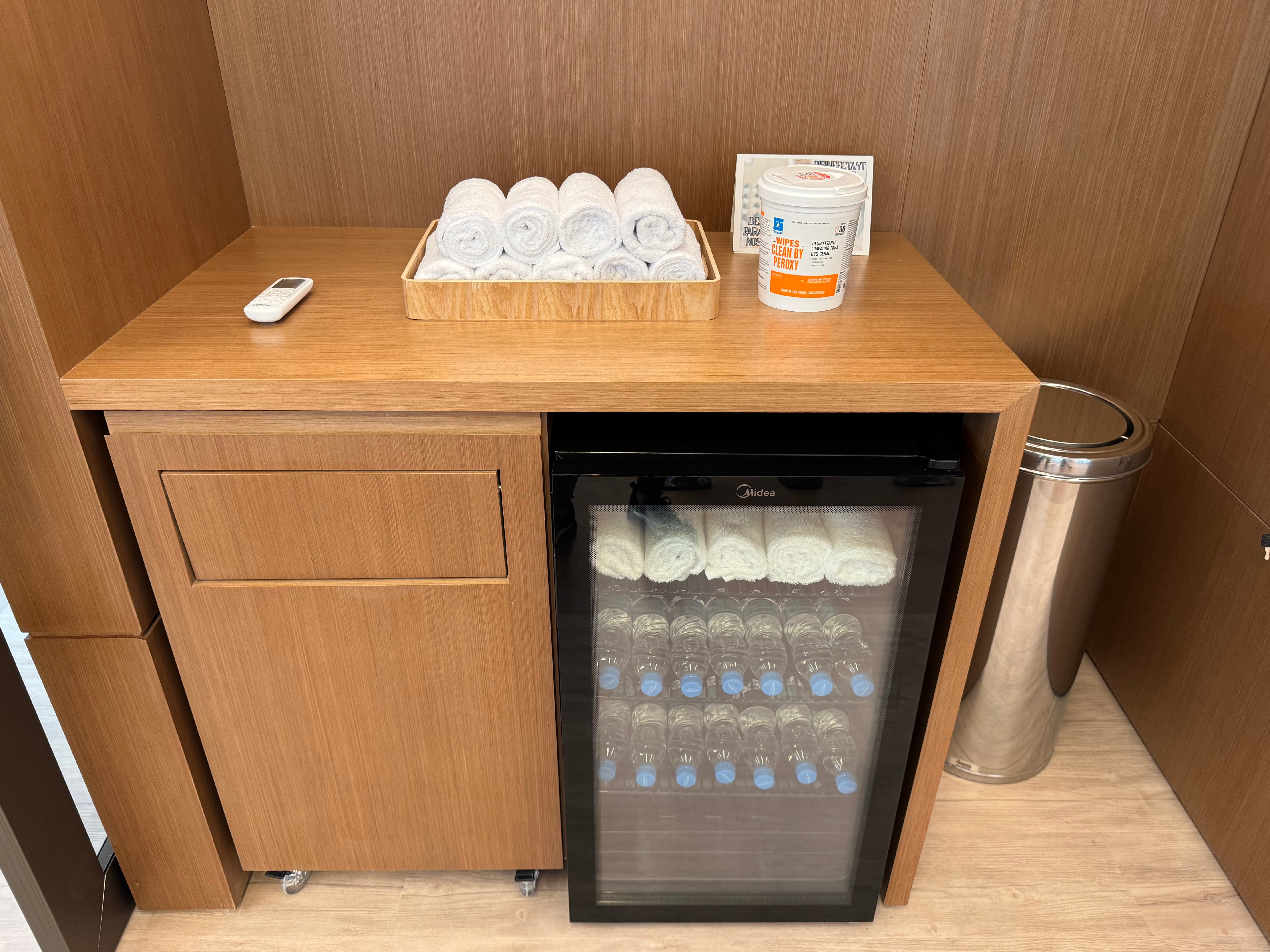 Westin Sao Paulo Marriott gym towels water Westin Sao Paulo Marriott gym towels water