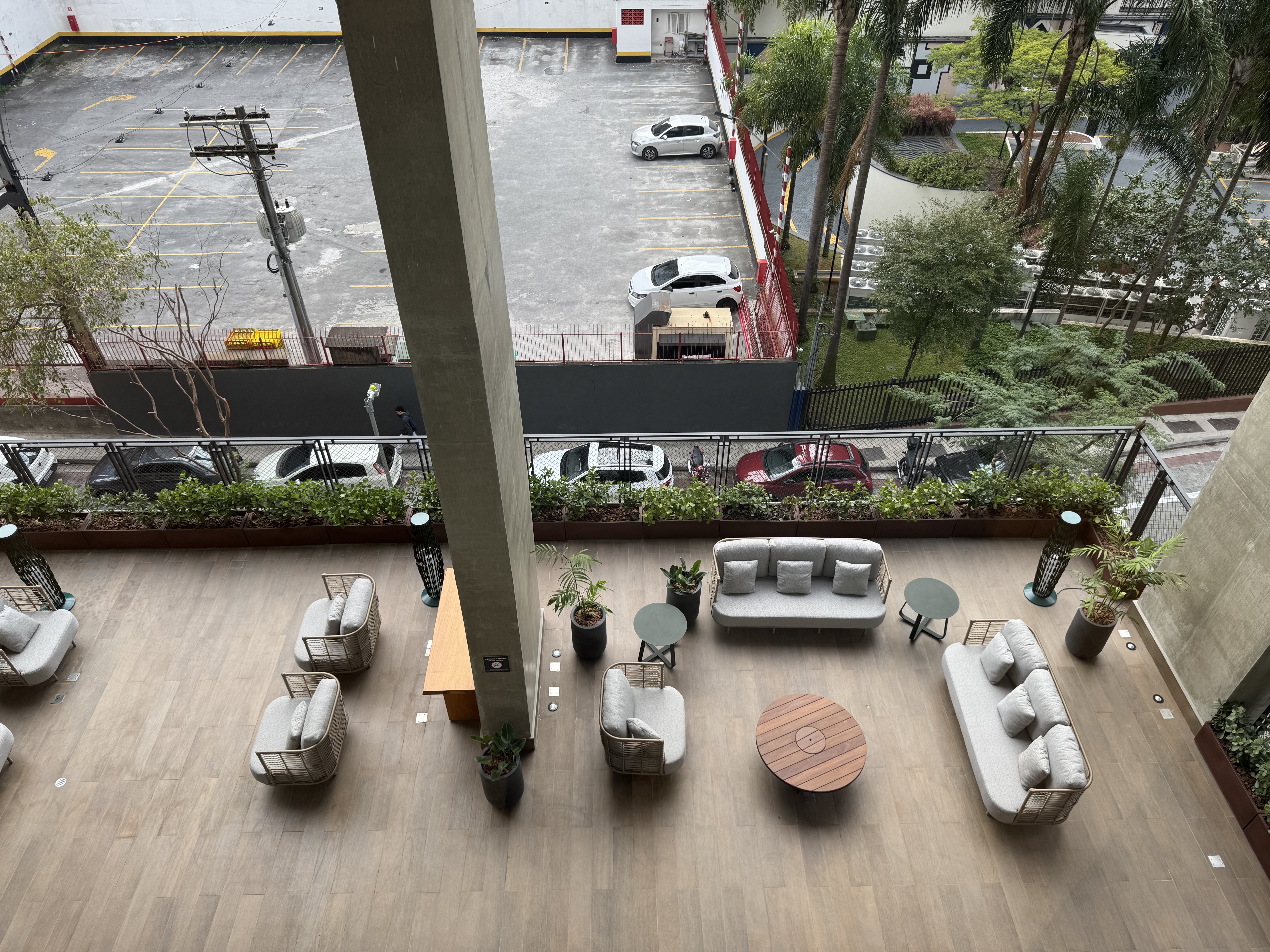 Westin Sao Paulo Marriott lobby looking down Westin Sao Paulo Marriott terrace looking down