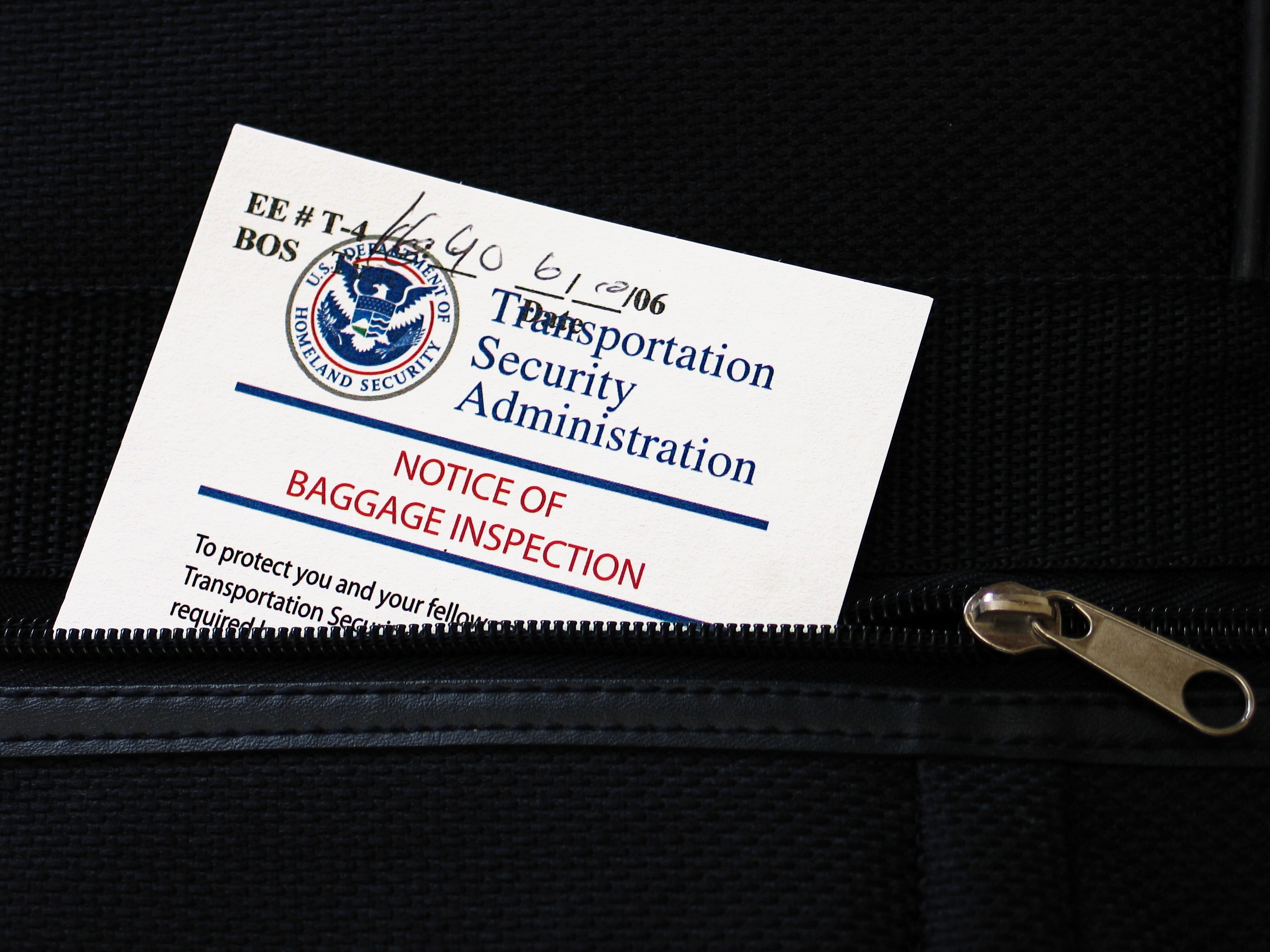 TSA Bag Inspection TSA Bag Inspection