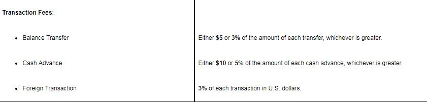 Foreign Transaction fees