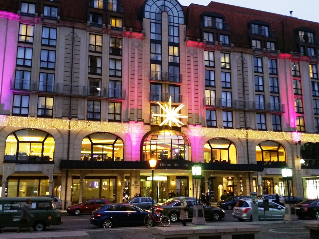 Hilton Berlin Hilton Hotel Berlin at night