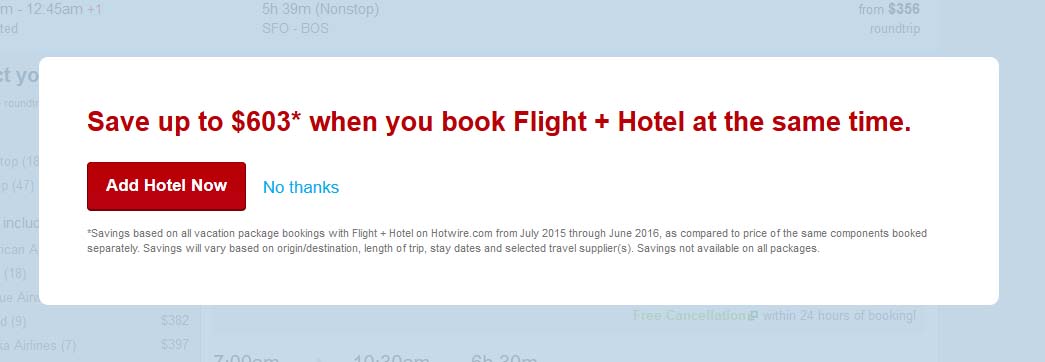 Hotwire Add a Hotel To A Flight