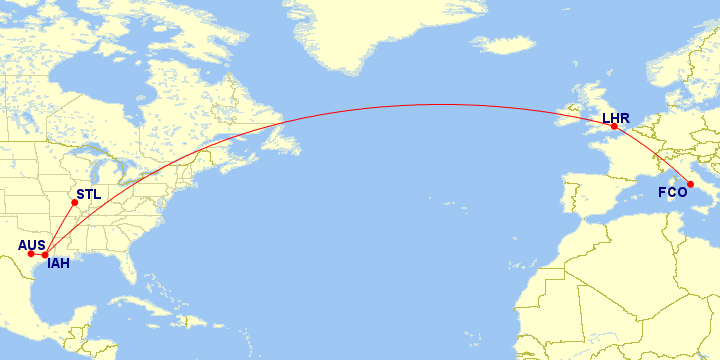 Our Trip Flights - April, 2018