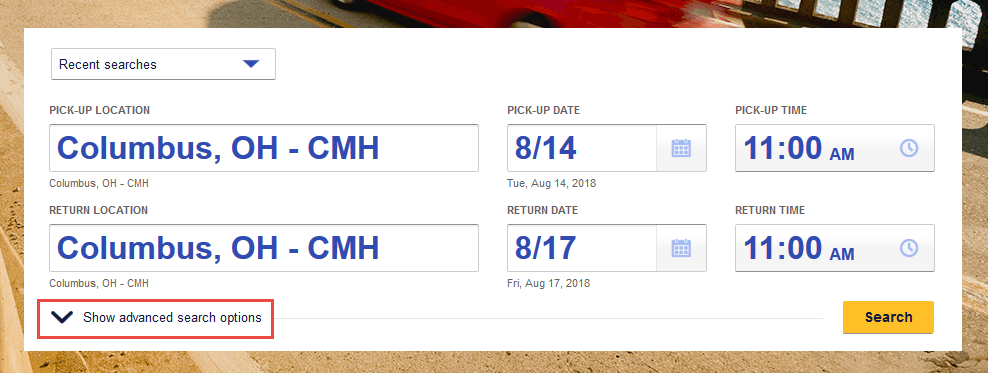 Southwest Car- Advanced Search