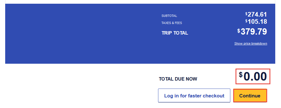 Renting a car through Southwest