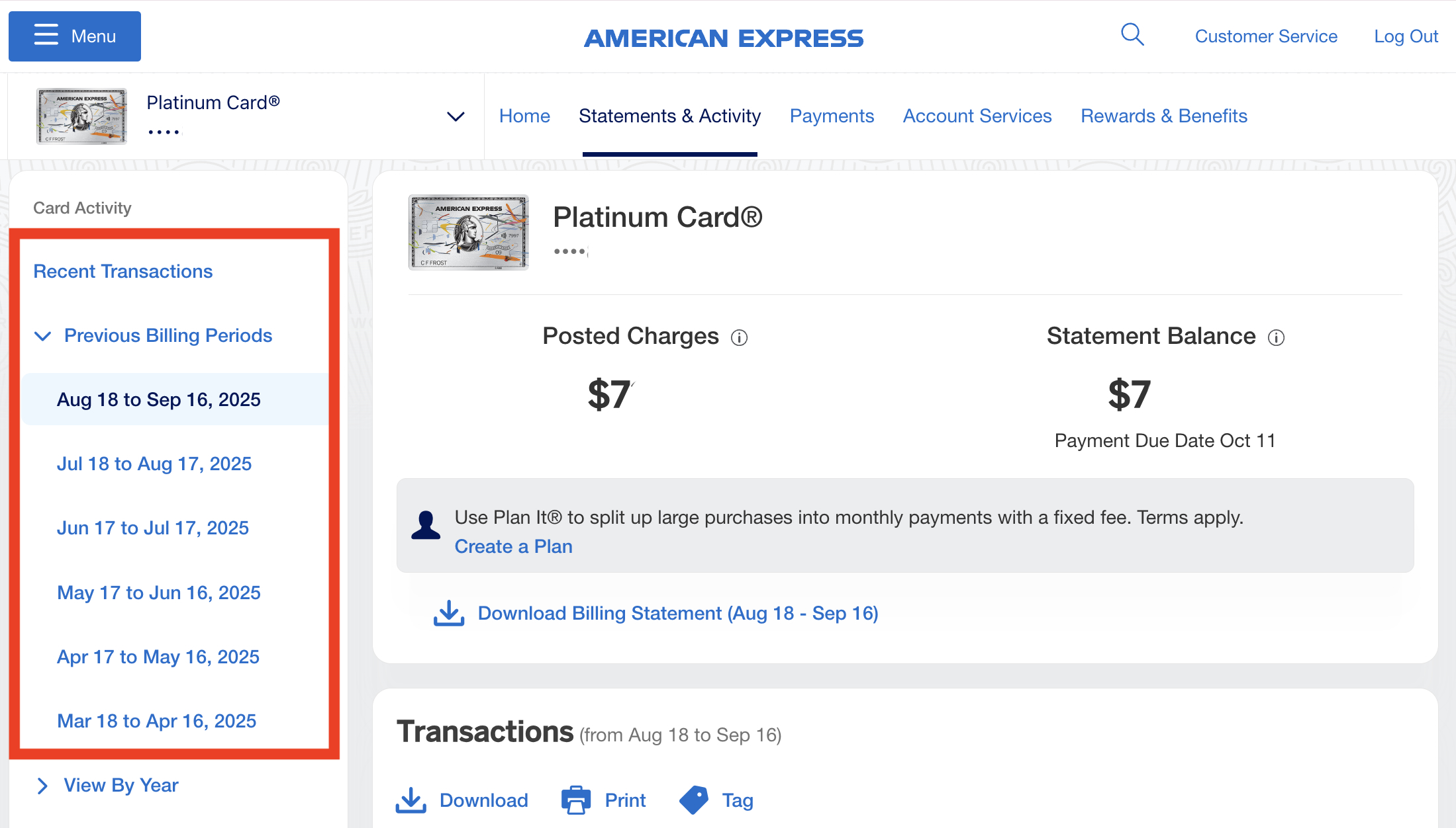 Amex Offers – Recent Activity Amex recent transactions