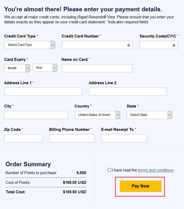 How To Buy Southwest Points