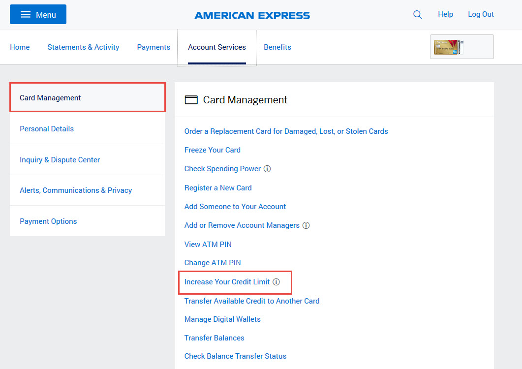 How To Request An Amex Credit Limit Increase Online 2 How To Request An Amex Credit Limit Increase Online