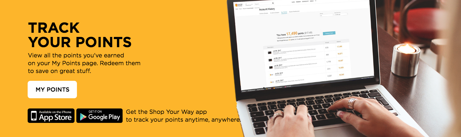 Shop My Way Rewards Program - Points Tracking
