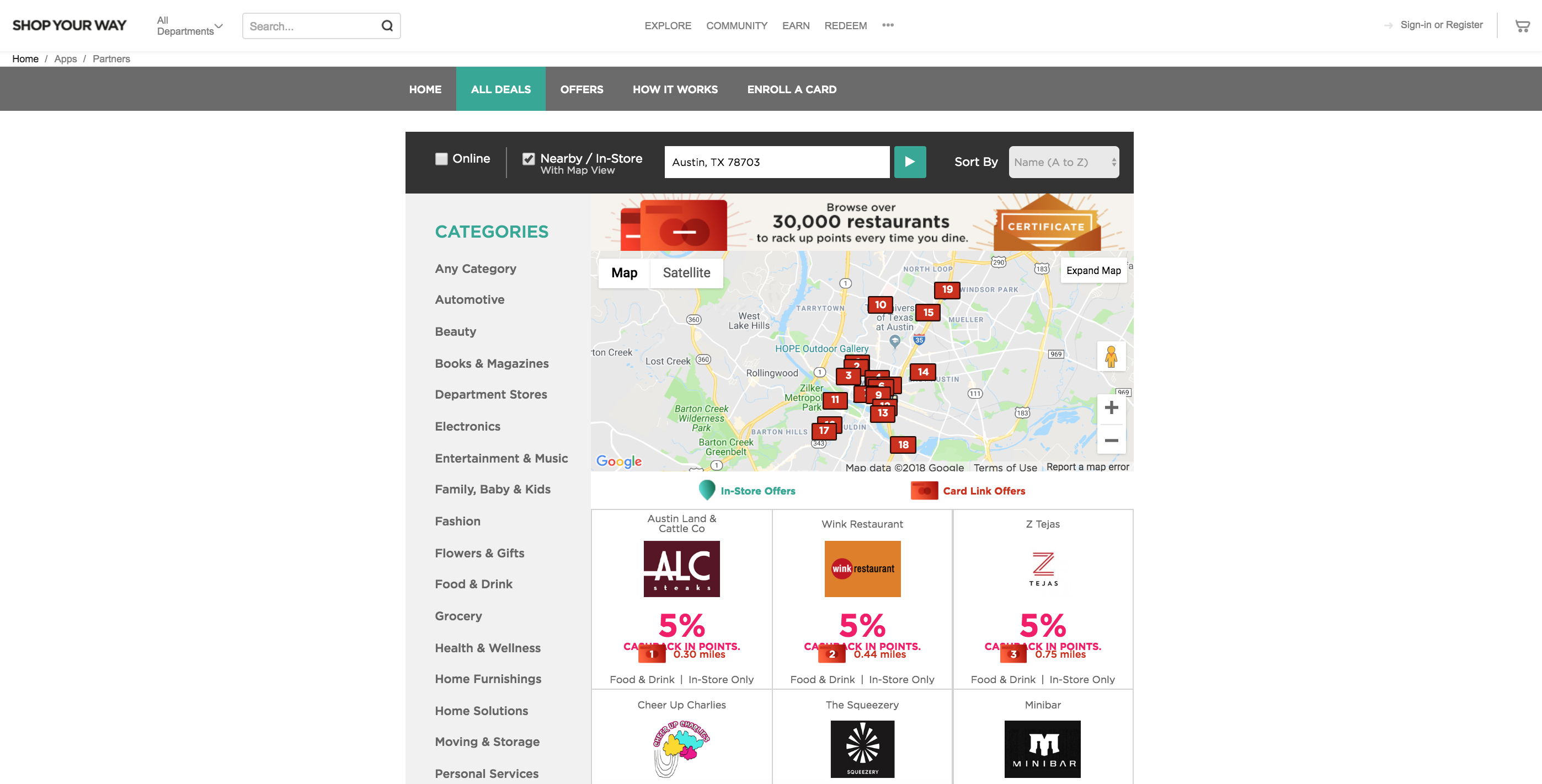 Shop Your Way Program - Card Link Local Offers