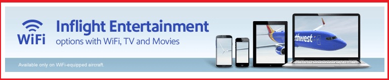 Southwest airlines inflight entertainment and wifi