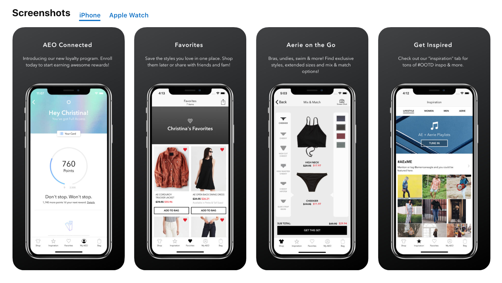 AEO | Aerie mobile app