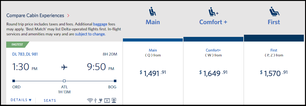 flight cost comparison