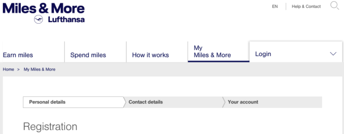 Lufthansa Miles & More Application