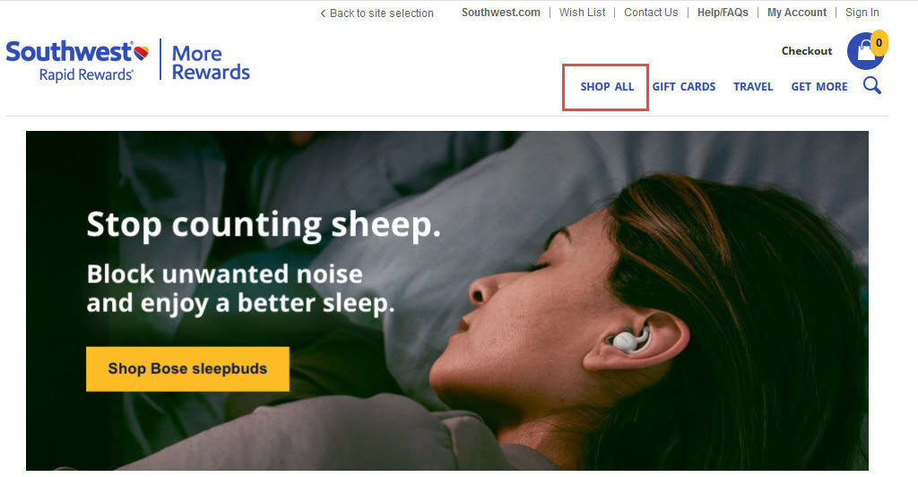 Southwest More Rewards - Shop All
