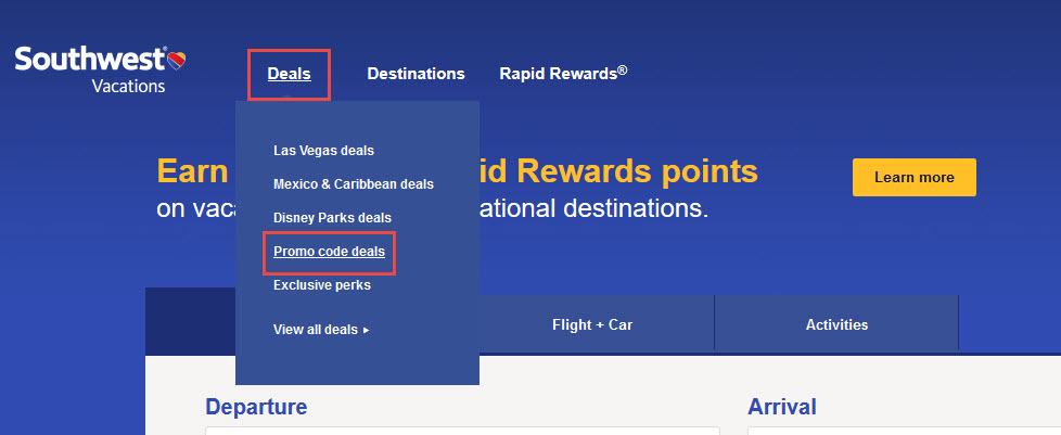 Southwest Vacations - Promo Codes