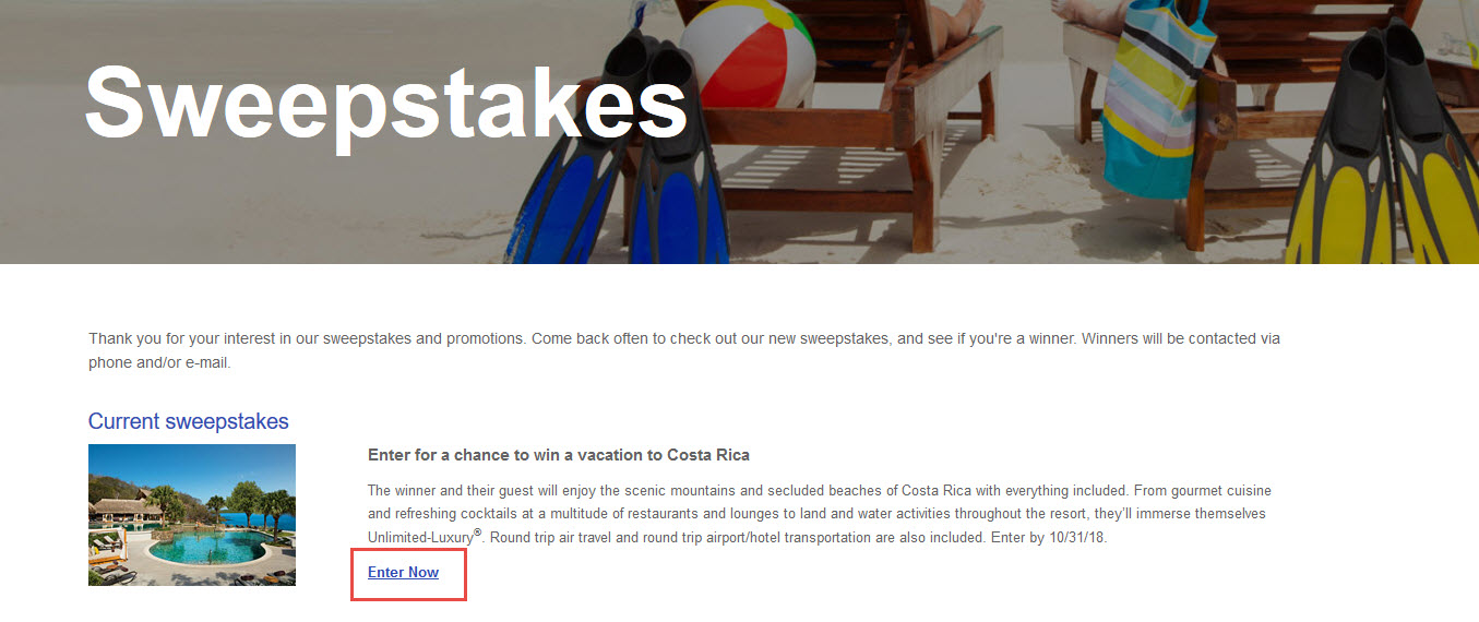 Southwest Vacations Sweepstakes