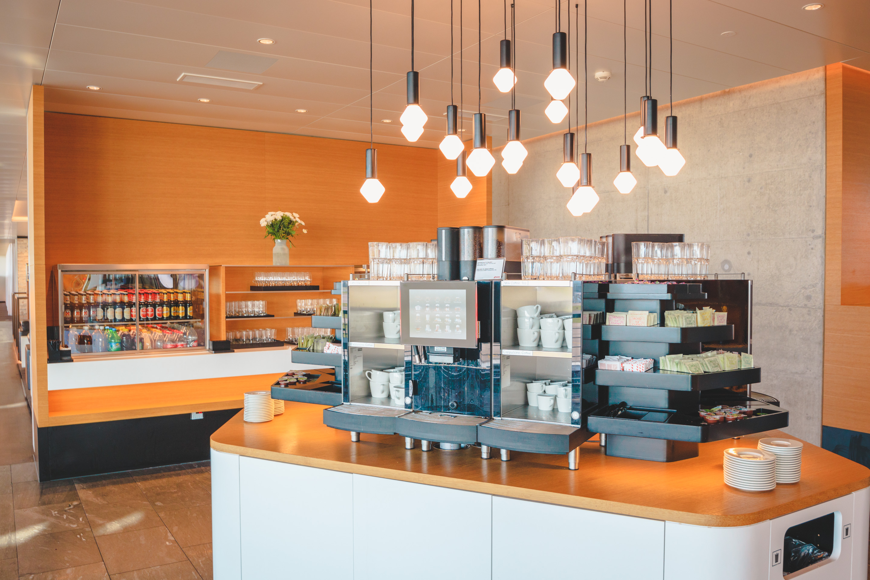 Swiss Senator Lounge Zurich Coffee Station