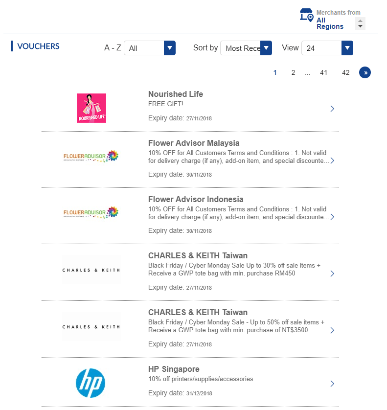 ANA Global Mileage Mall Shopping Portal Vouchers