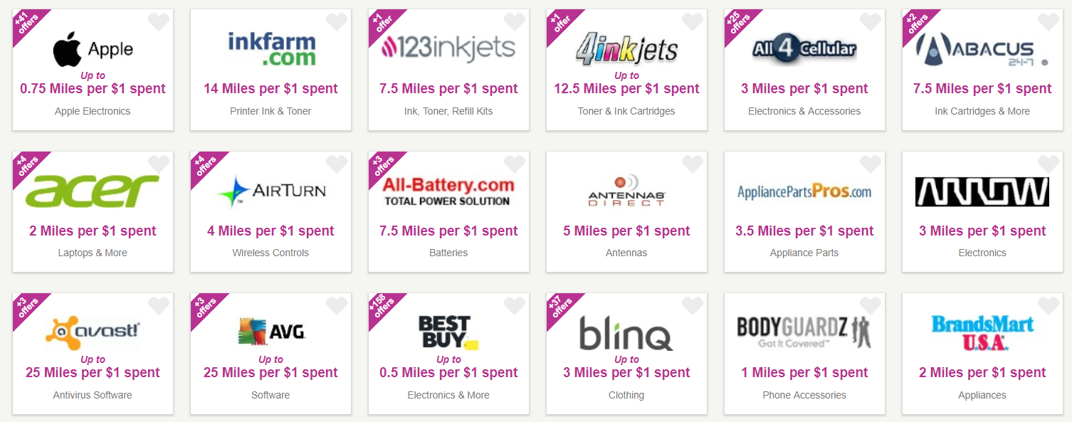 Hawaiian Miles Online Mall Electronics
