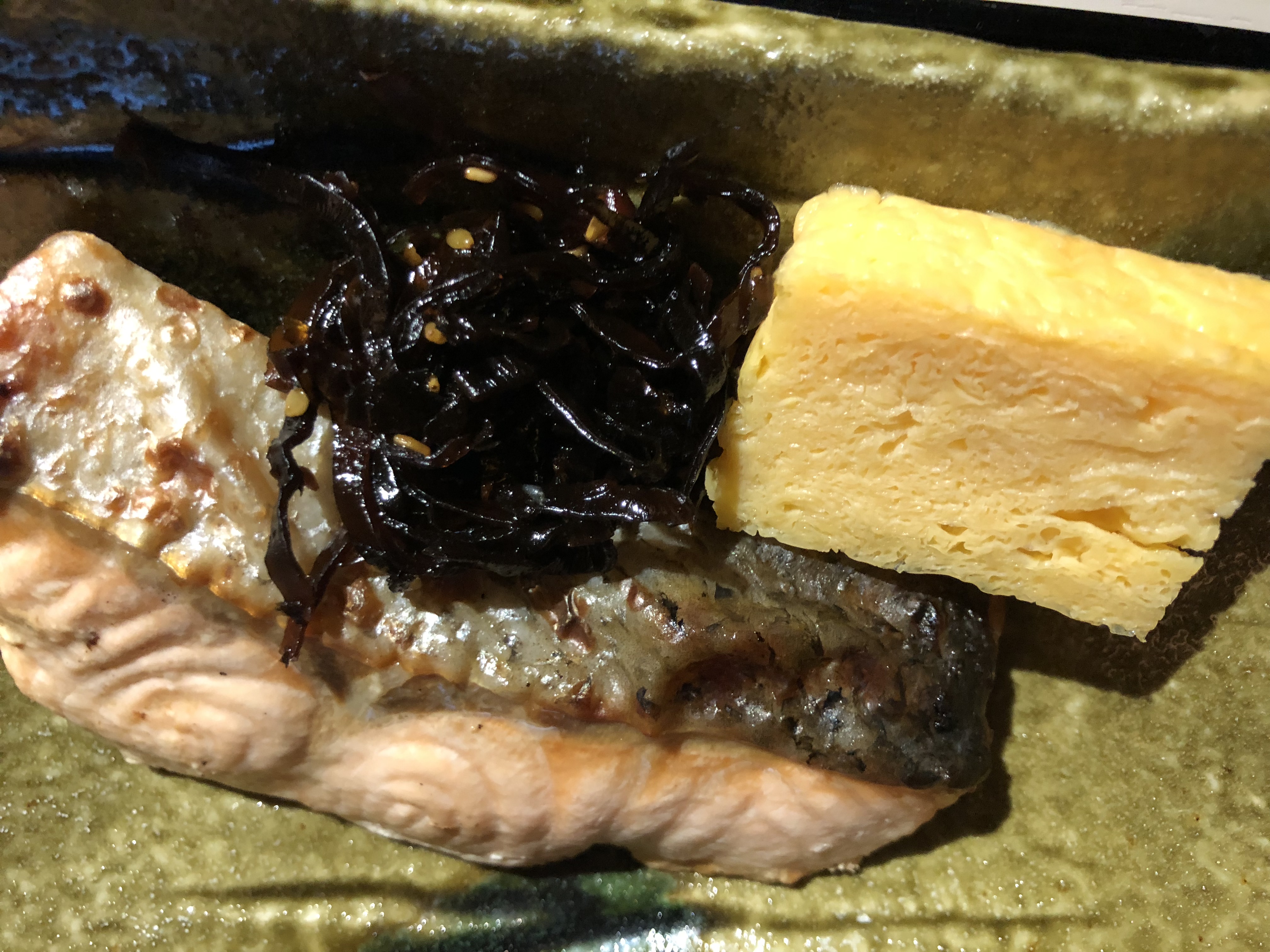 Grilled Salmon Japan Airlines 777 Business Class Close-up