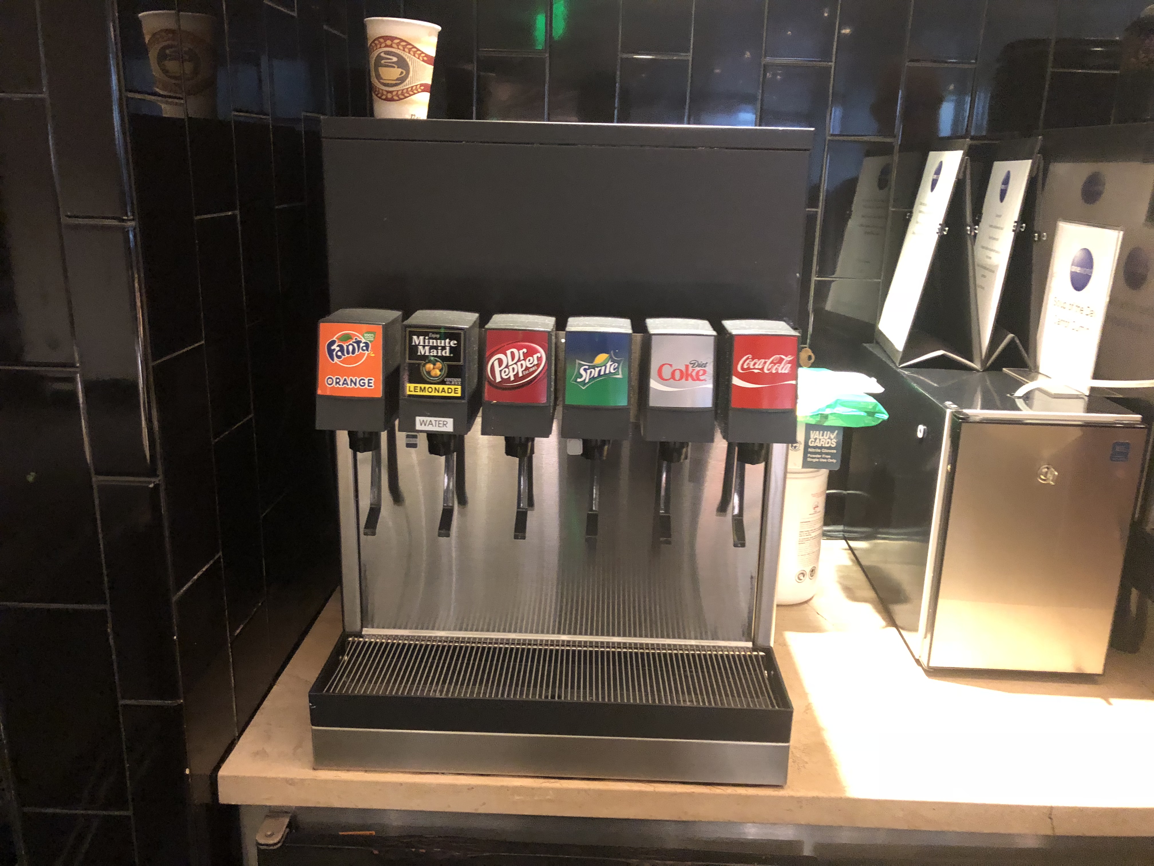 Soda Fountain at Oneworld Business Class Lounge LAX