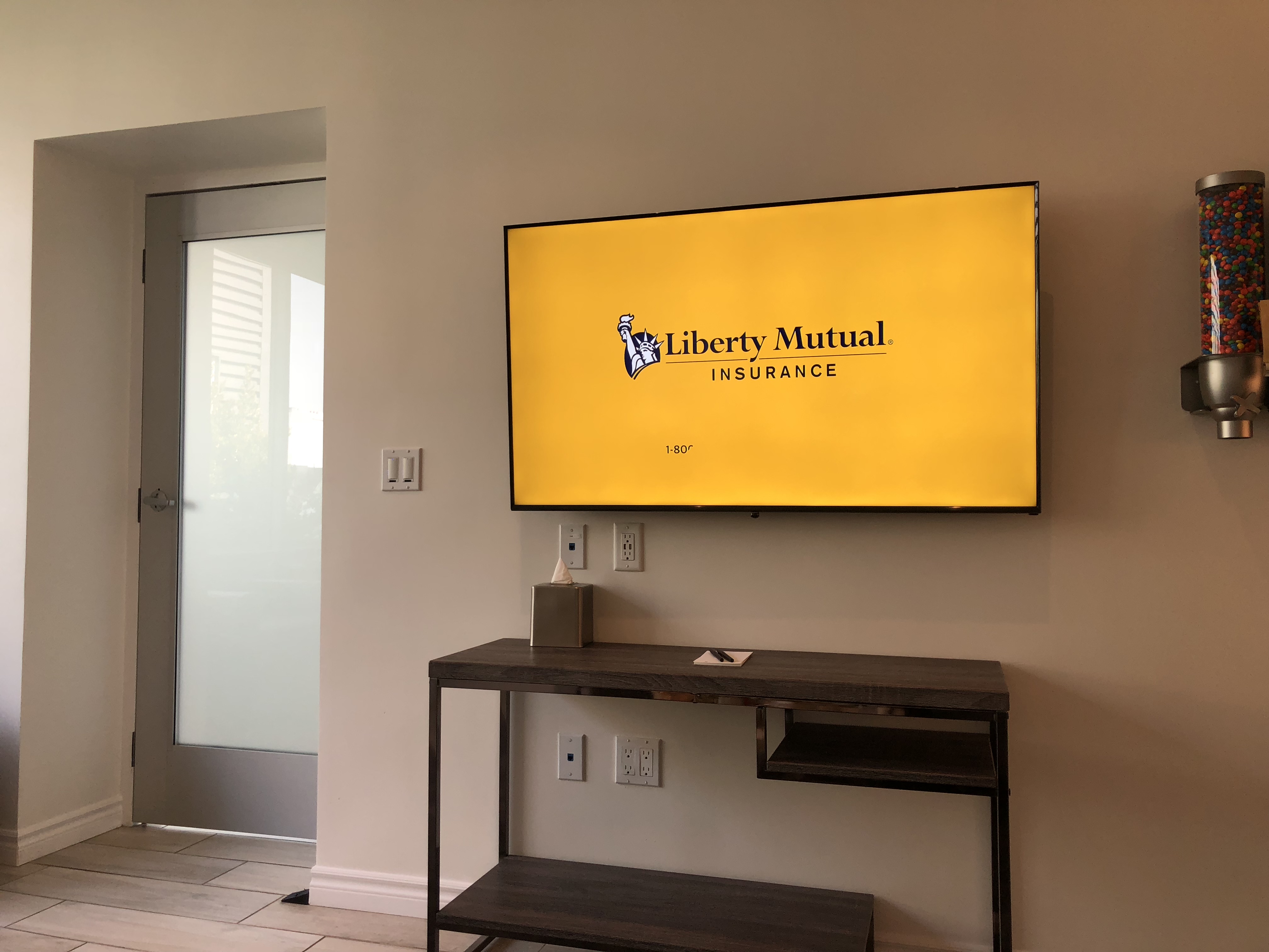 Room Entrance and Television