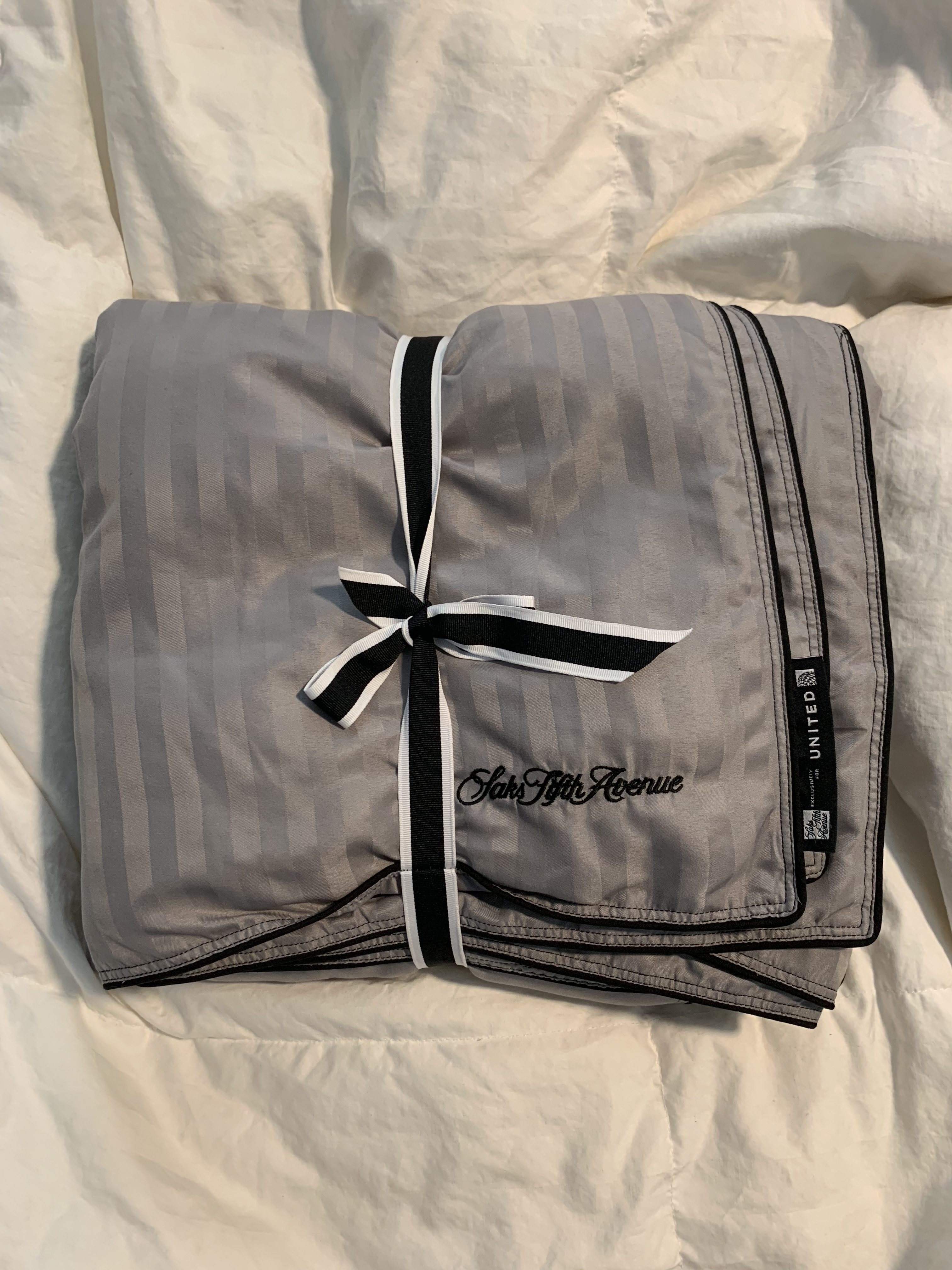 Saks Fifth Avenue Gray Duvet