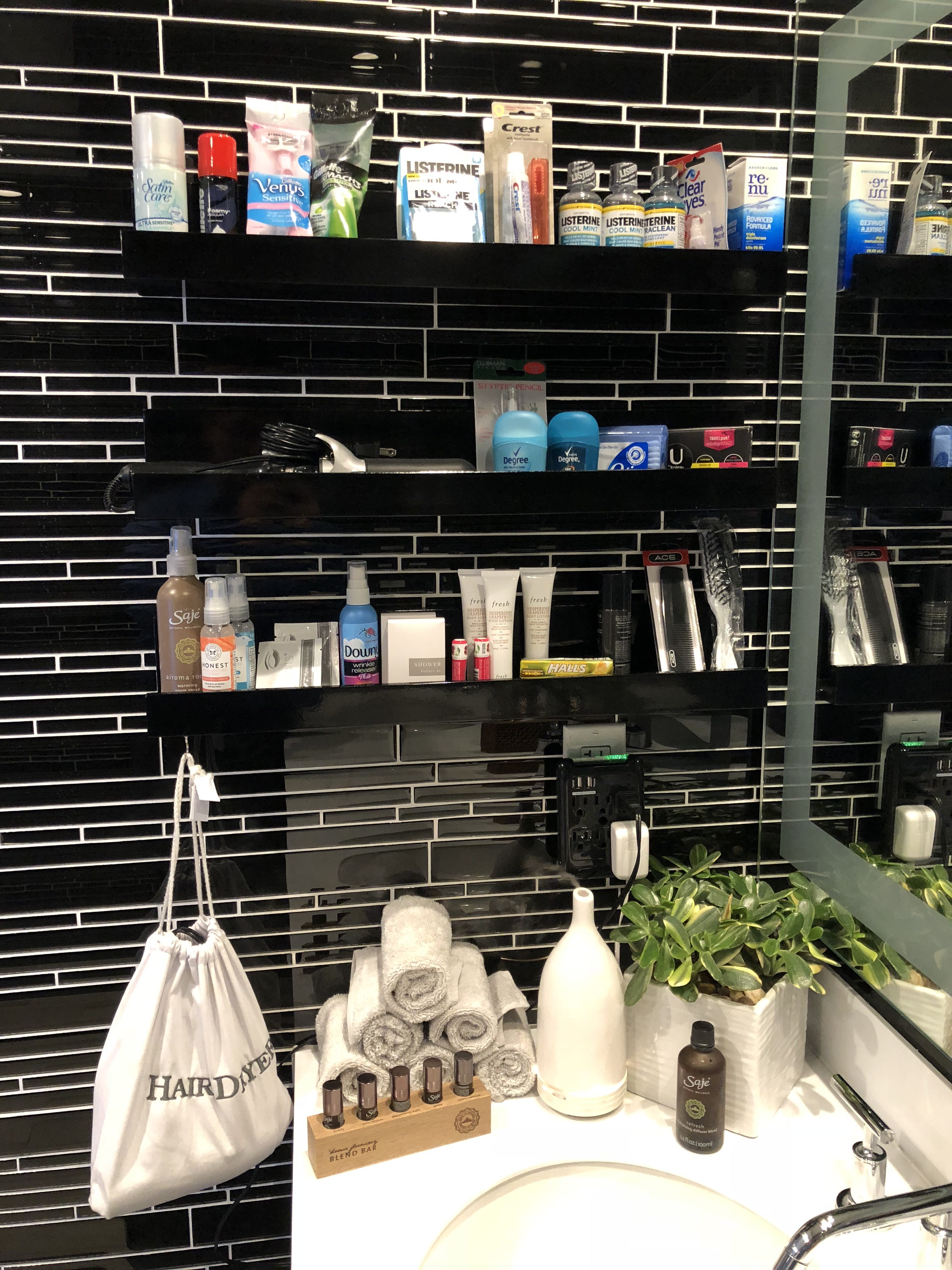 Shower Spa Shelves Stocked