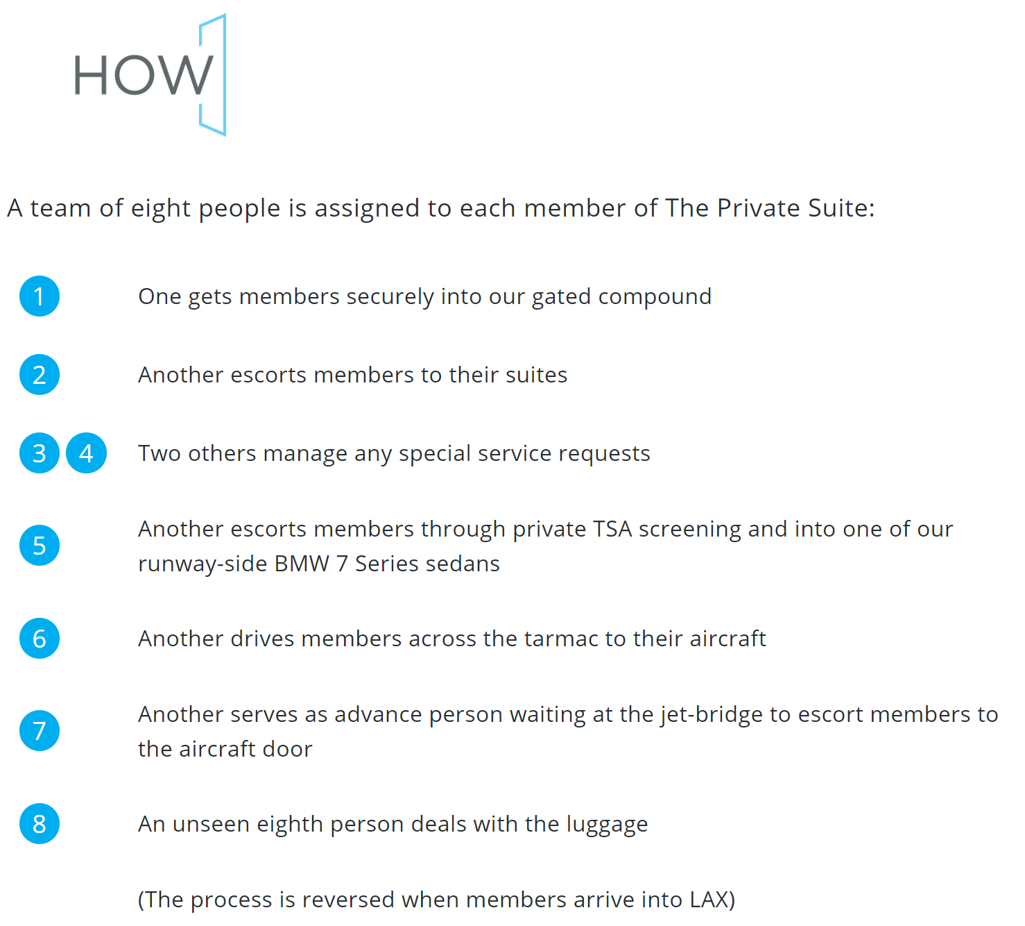 The Private Suite Roles and Responsibilities